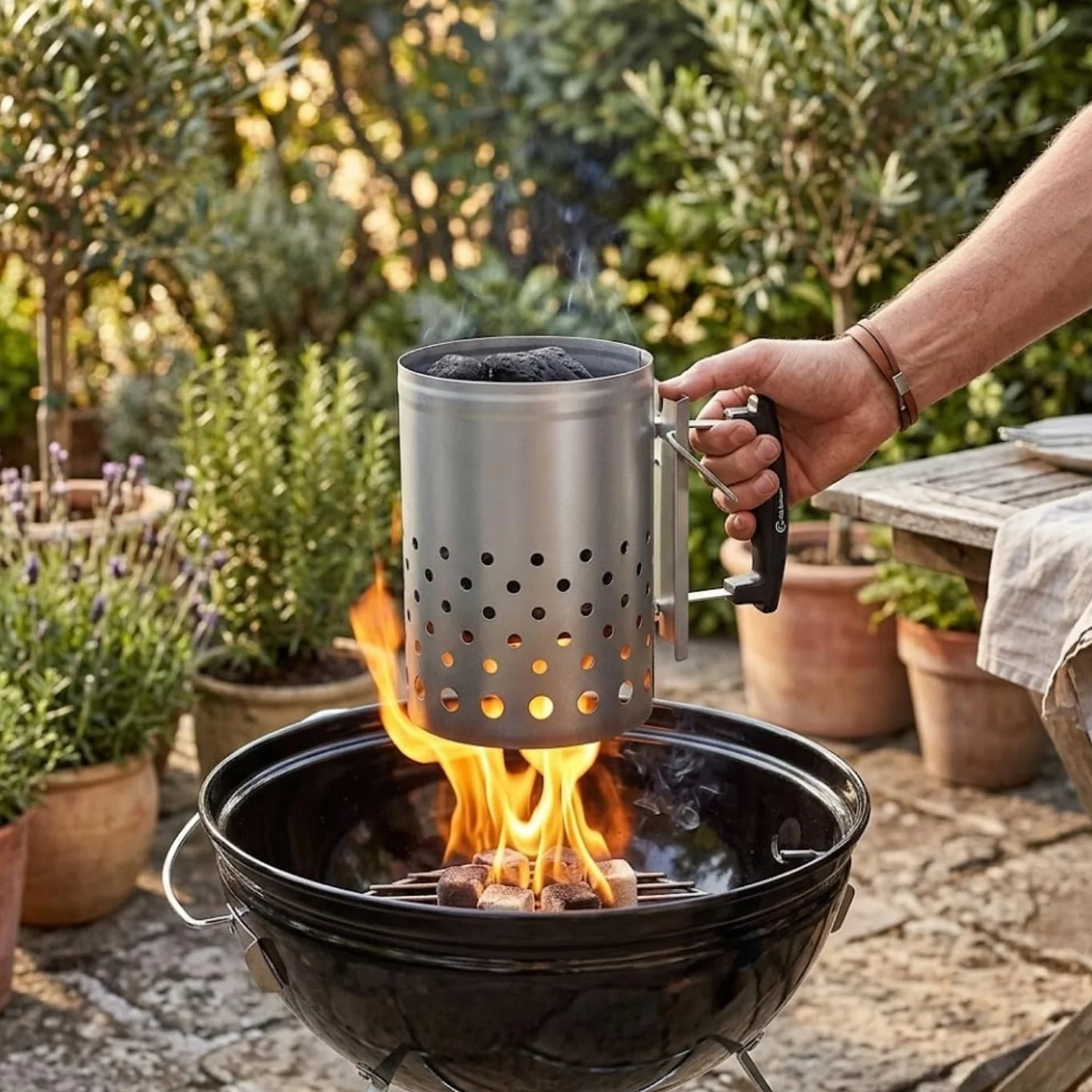 Little Balance Cheminée d'allumage Starter Barbecue à Charbon Ø18 cm Acier