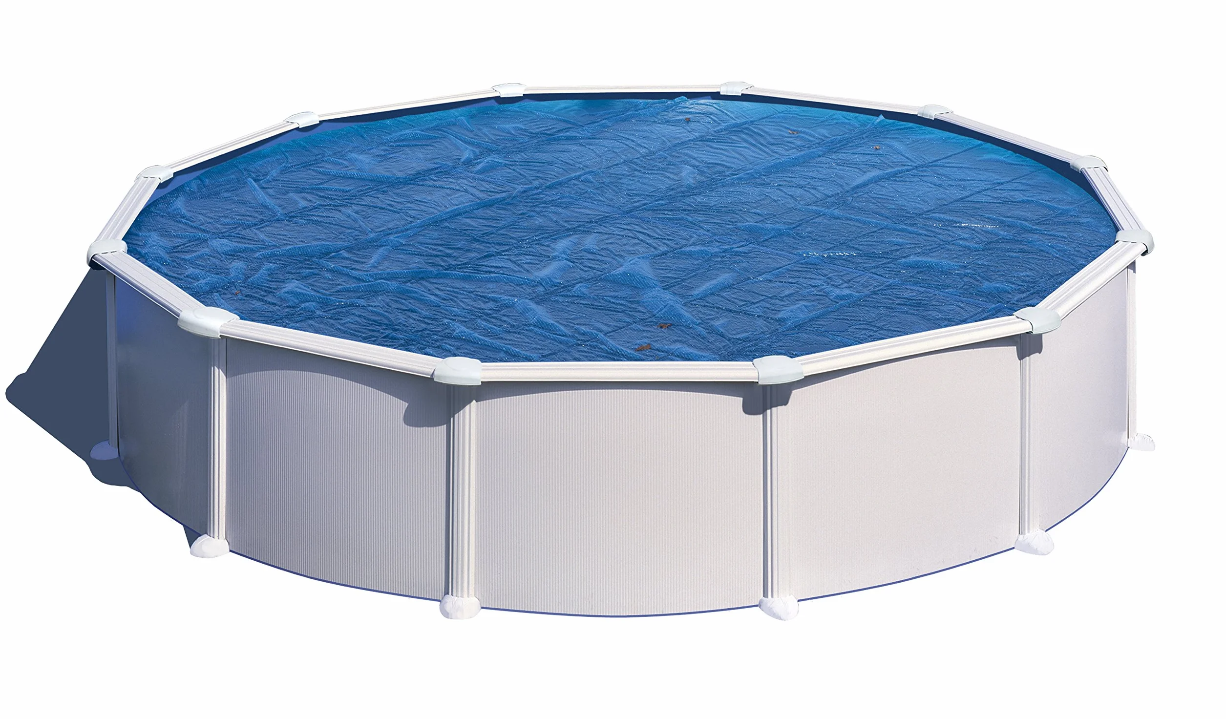 GRE 773324 - Bâche d'été pour piscines ovales de 610x375cm, épaisseur 400µ, Couleur Bleue