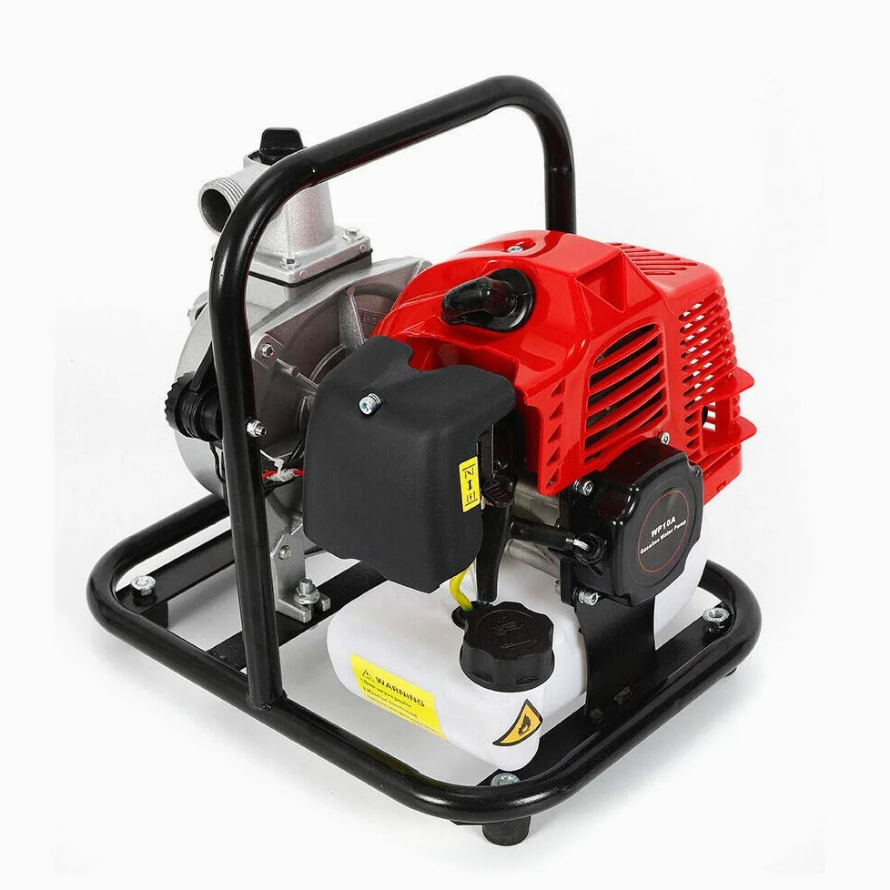 43cc 2 temps Essence Pompe à Eau à Moteur pour Jardin 1.25kw/6500rpm Maxi 15000 L/h