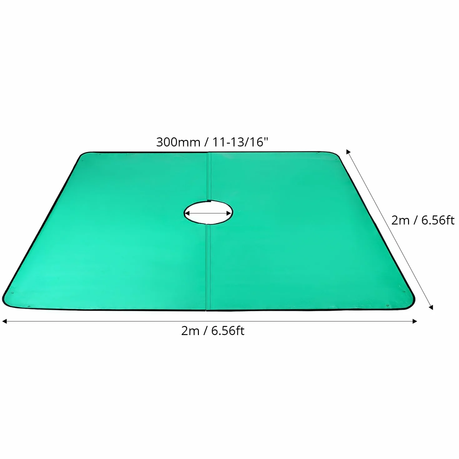 Bâche de Jardin 2Mx2M avec Trou QWORK