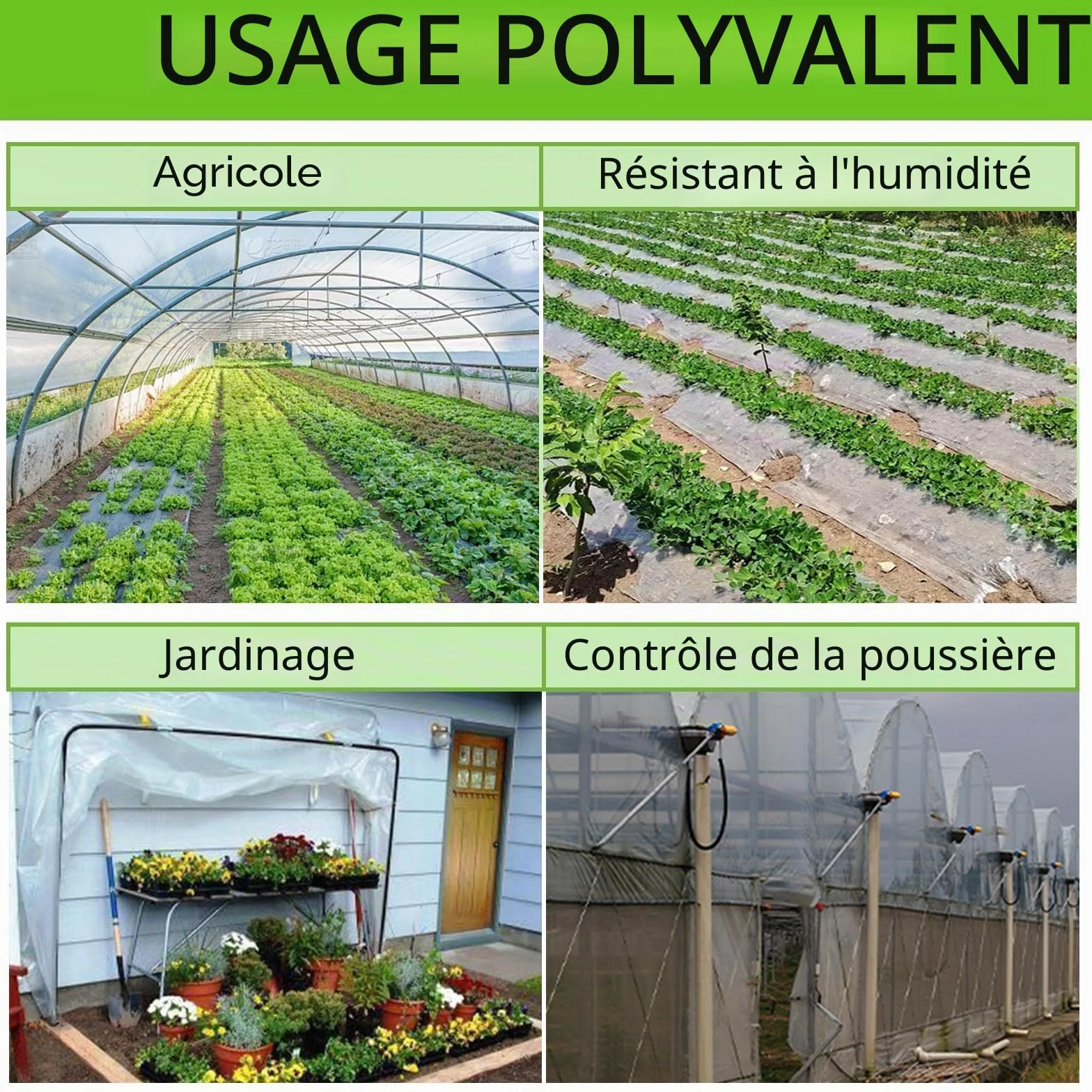 Flintronic Film à Effet de Serre 2 X 3M Polyéthylène Transparent Extra épais 250Mu