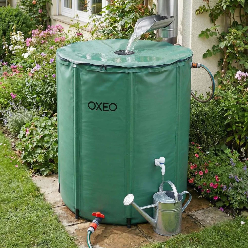 Oxeo Réservoir Récupérateur Eaux de Pluie 550 Litres Cuve Souple PVC Armé Pliable