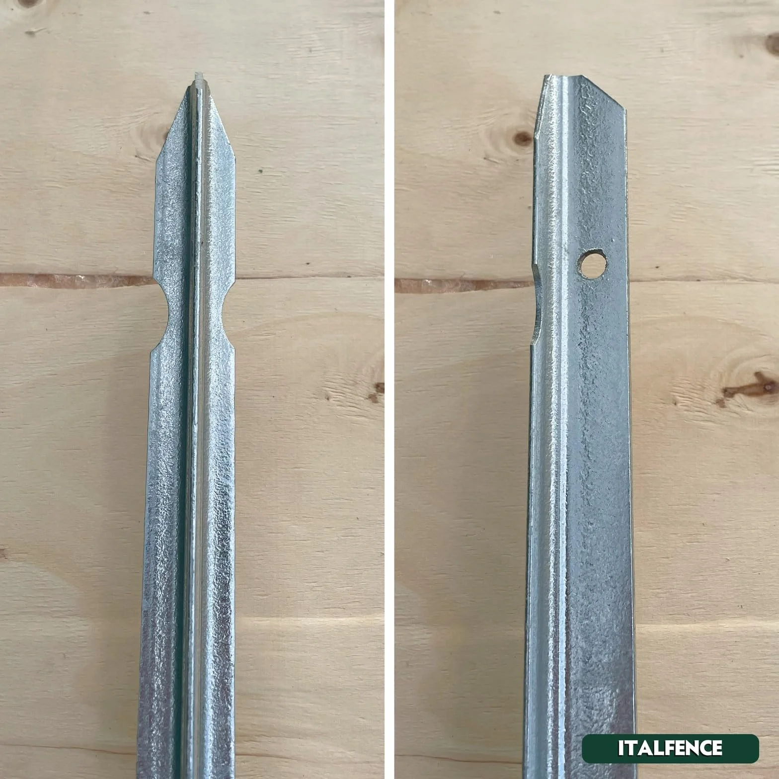 Lot de 10 piquets T pour clôture en fer galvanisé [H200cm, 30x30x3mm]