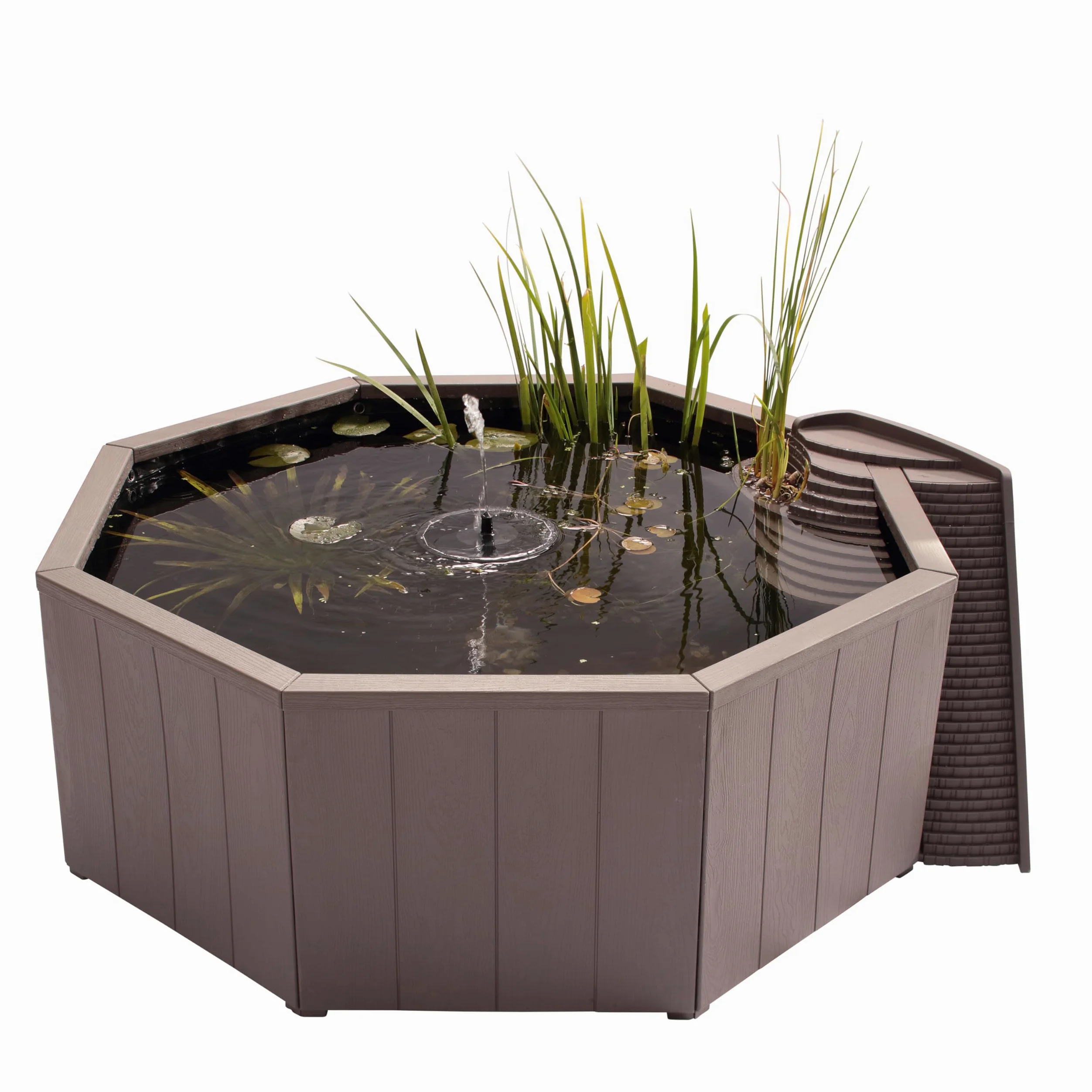 Blagdon Liberty No Dig Piscine Naturelle pour Jardin ou terrasse, Construction Facile, avec Pompe à Fontaine Solaire Flottante, Plate-Forme d'atterrissage pour Oiseaux, échelle d'accès à la Faune et
