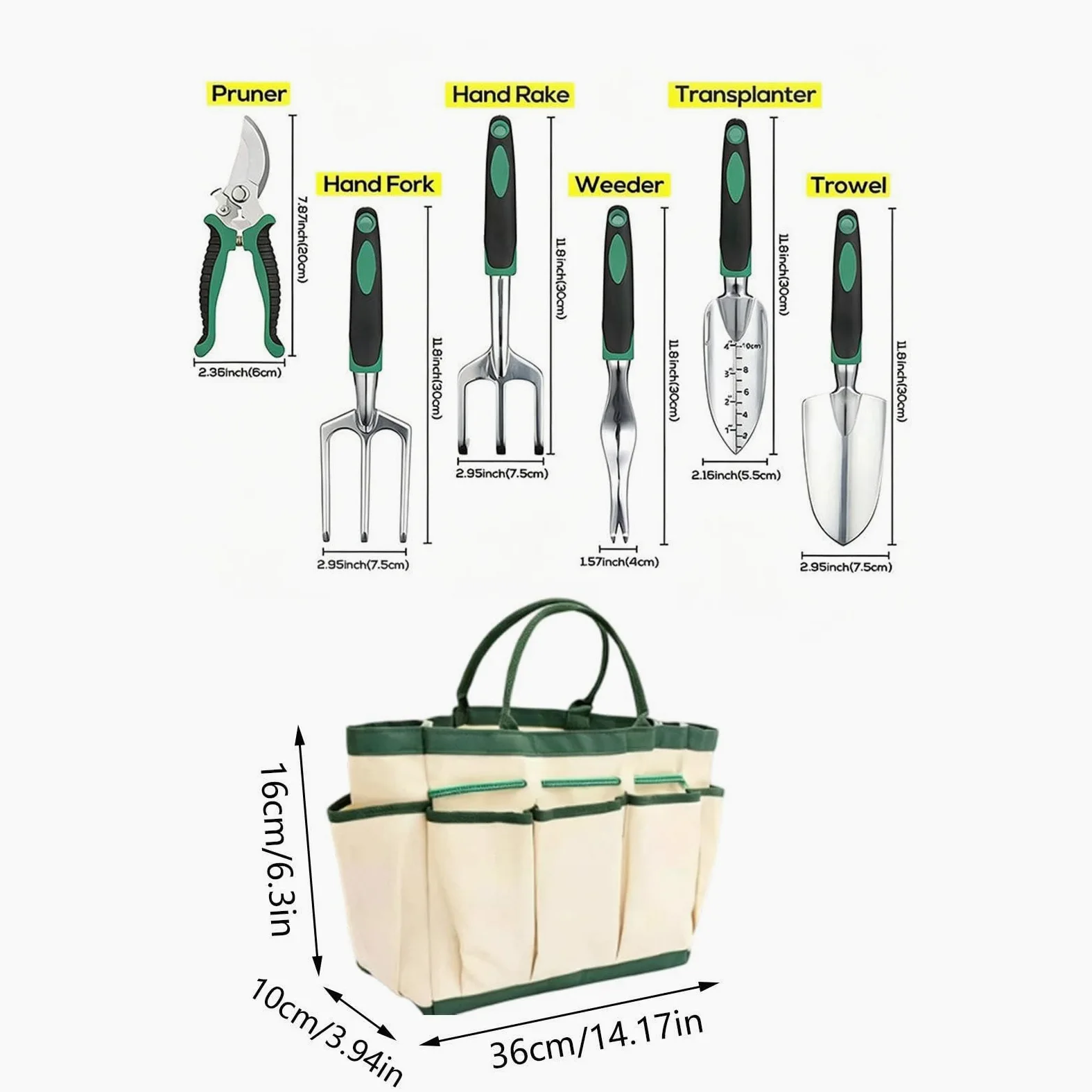 Kit de Jardinage pour Femme 11 Pièces d'Accessoires de Plantation pour | outils de jardin robustes Pour Homme, Femme, Papa, Maman, Jardiniers Débutants, Pelouse et