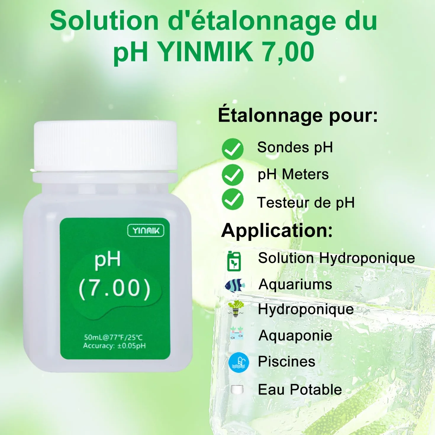 YINMIK pH Mètre de Sol Électronique, Testeur pH de la Terre pour Alimentaire, Eau, Mesurer Le pH des Plantes, Jardin, Fermes, Cours, Pâte Fermentée, Piscine, Aquarium, Brassage