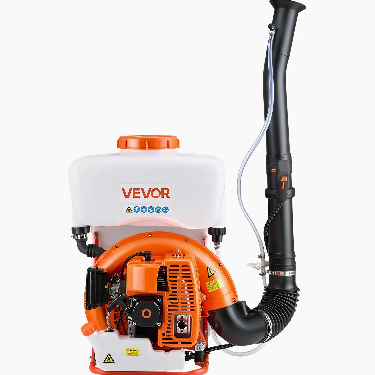 VEVOR Pulvérisateur à Dos Thermique, Moteur 63 CC 2,1 KW, Brumisateur à Dos à Essence avec Réservoir 16 L, Système Pulvérisation Poudre et Liquide, pour Entretien Cultures de Jardinage, Agriculture