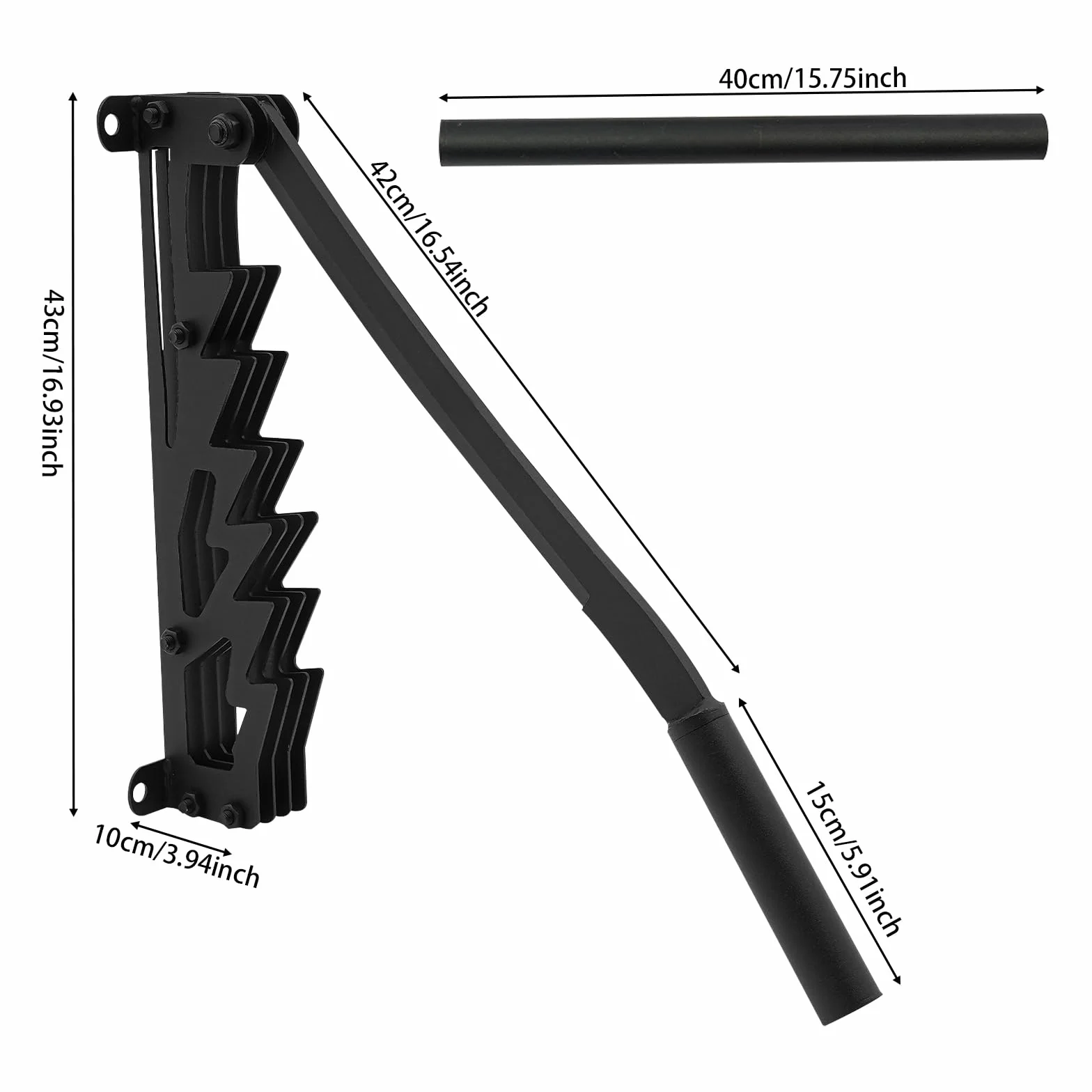 Fendeuse À Bûches Manuelle Fendeuse De Bois Murale, 43cm Fendeur Bûches Fonte Avec 2 Manches 180° Rotation, Pour Bois Tendre Sec Camping Barbecue Pique-Nique Noir 4,2kg Outil Jardin Extérieur