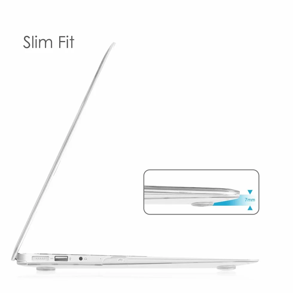 FINTIE Coque MacBook Air 13 Pouces A1466 A1369 2010-2017 Etui Plastique Rigide Transparent Cristallin