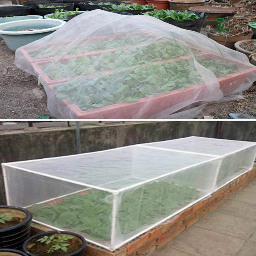 APOE Filet Anti Insecte Protection, Jardin Potager Filet Anti Oiseaux, Grow Tunnel Plantes Maille Fine pour Fleurs Fruits légumes Cultures, Blanc
