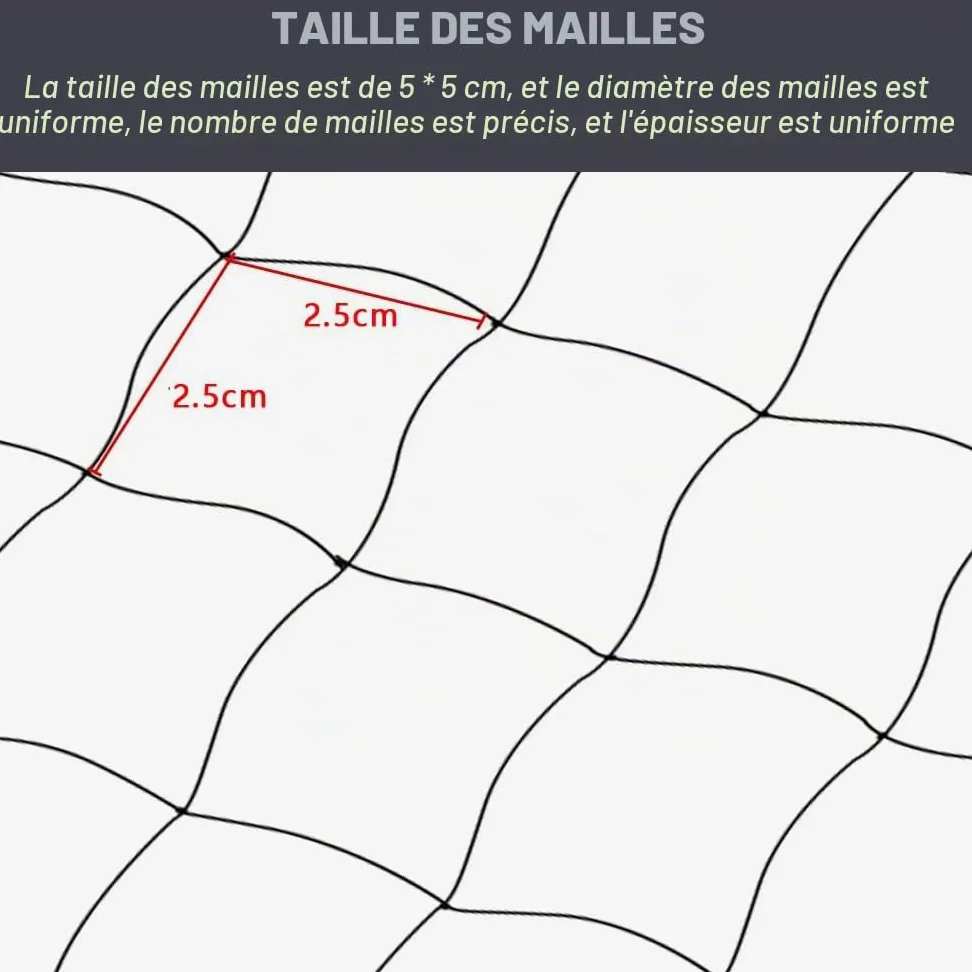 NEWFUN Filet Anti Oiseaux,Filet Voliere,Filet pour Oiseaux (15m x 30m), 25mm, Filet tissé Extra Fort, Filet pour Oiseaux, Protégez Arbres Fruitiers Et Les Légume des Dommages Causés