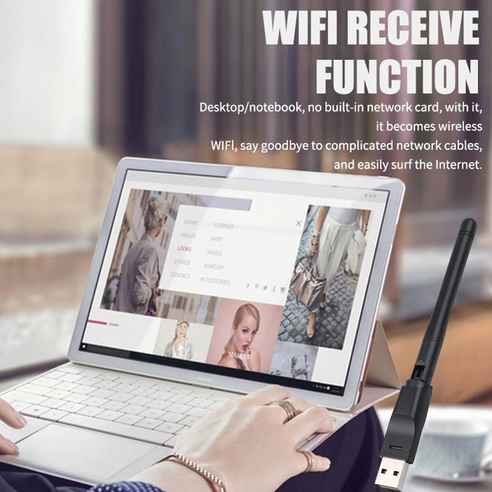 Adaptateur WiFi MT7601 carte réseau sans fil 2dB antenne externe récepteur signal
