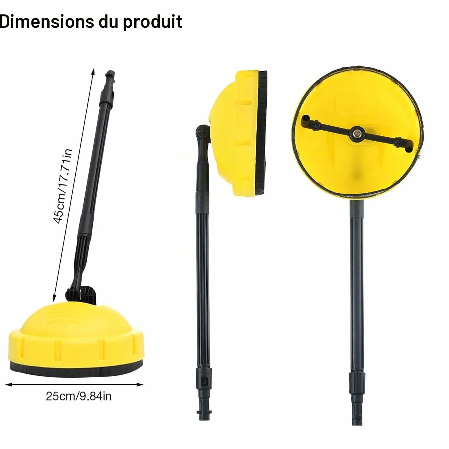 Nettoyeur haute pression pour terrasse Karcher K1-K7, tête de nettoyage de terrasse pour Karcher, brosse rotative flexible pour patio, terrasse
