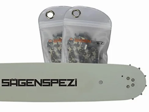 Guide de tronçonneuse Sägenspezi 50cm 3/8" 72 maillons 1,5mm et 2 chaînes Sägenspezi à gouge carrée pour Dolmar PS7910 PS 7910