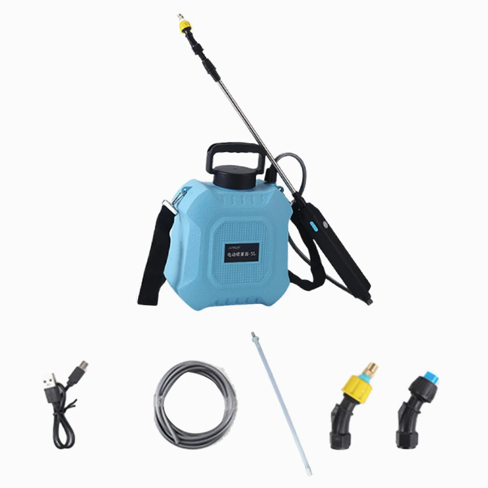 Pulvérisateur de Jardin électrique avec Lance Extensible et Bandoulière, 5l