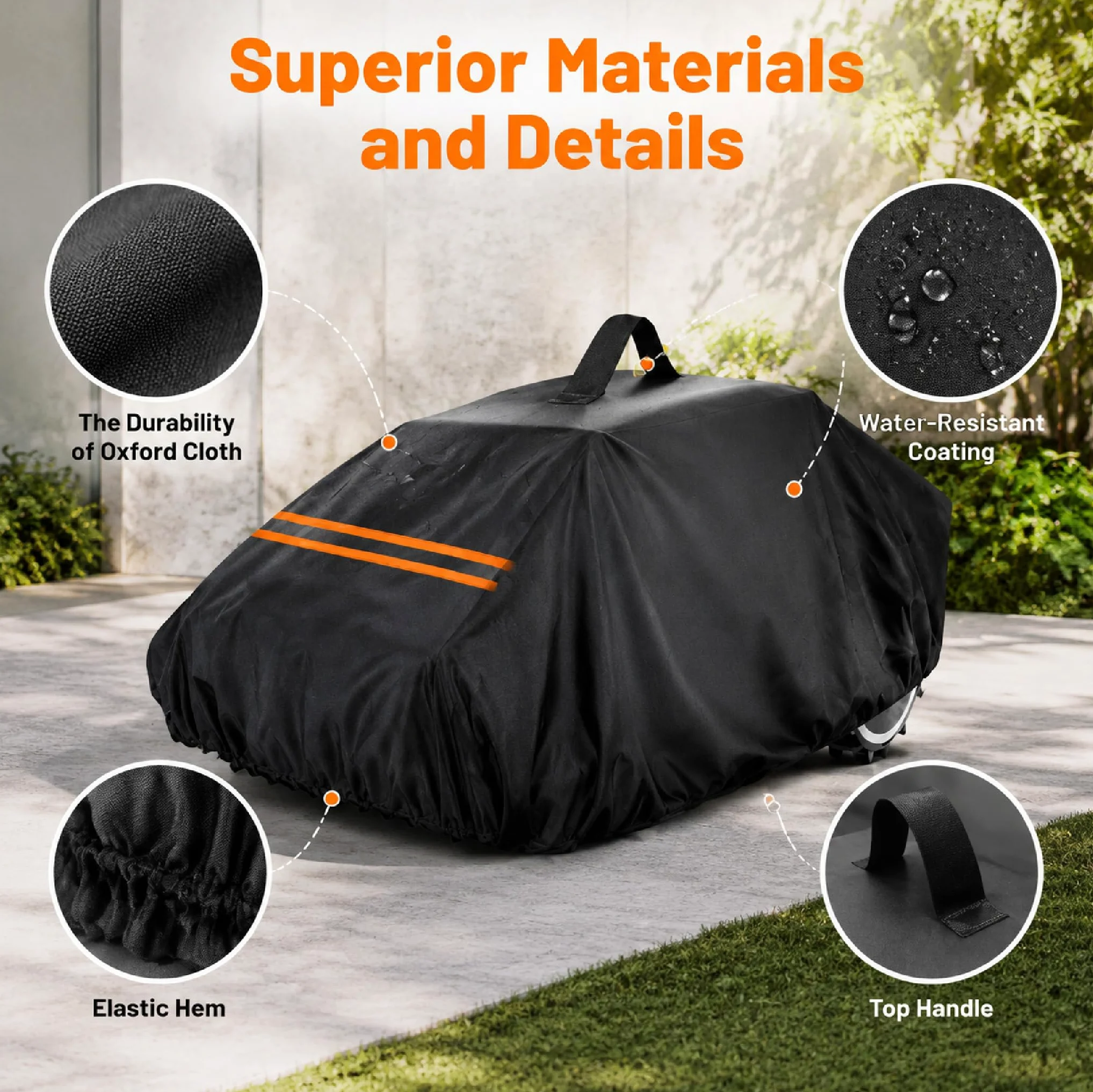 Abris Robot Tondeuse pour Mammotion LUBA Mini 2 AWD 1500, 600D Housse Oxford Réfléchissante, Ajustement Stable, Anti-UV et Pluie