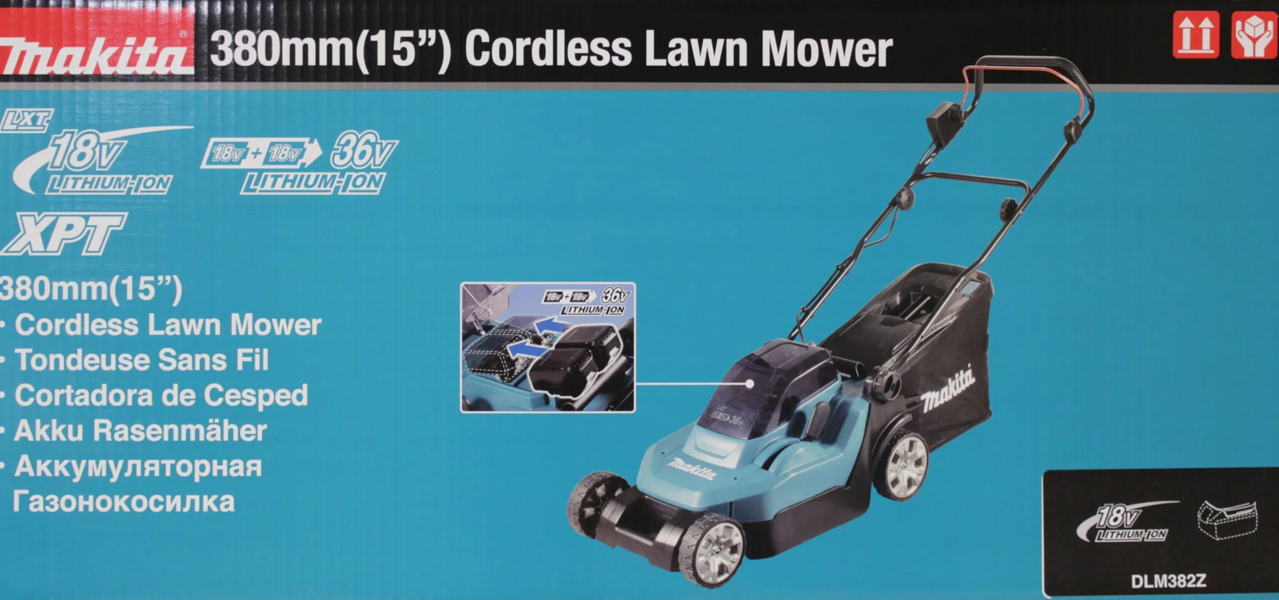 MAKITA DLM382Z Tondeuse 36 V 2 x 18 V Li-ION