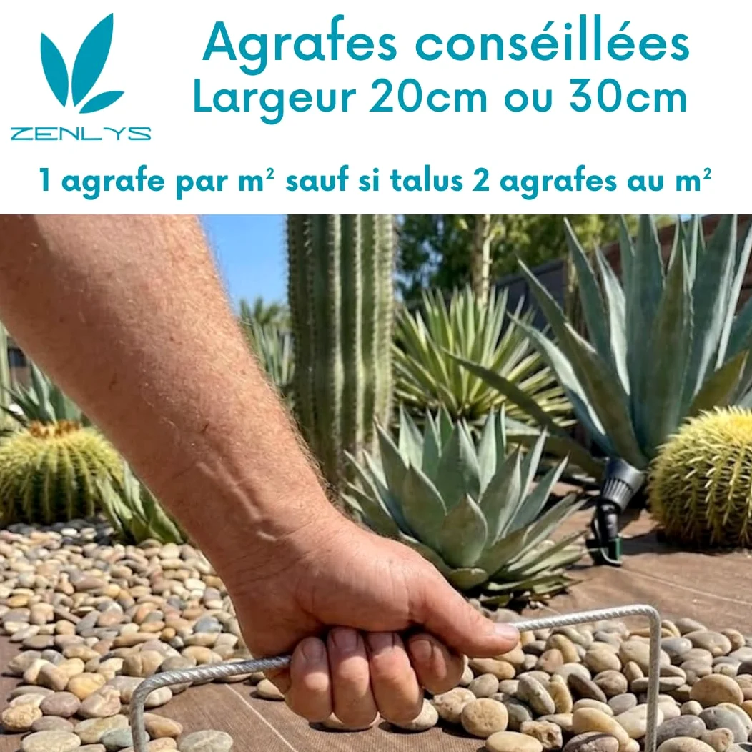 Toile de paillage Marron - 130gr m2 - tissée - Anti Mauvaises Herbes - Largeur 2M07 - Longueur 25m - Bache Geotextile 2M - Qualité Pro ZENLYS