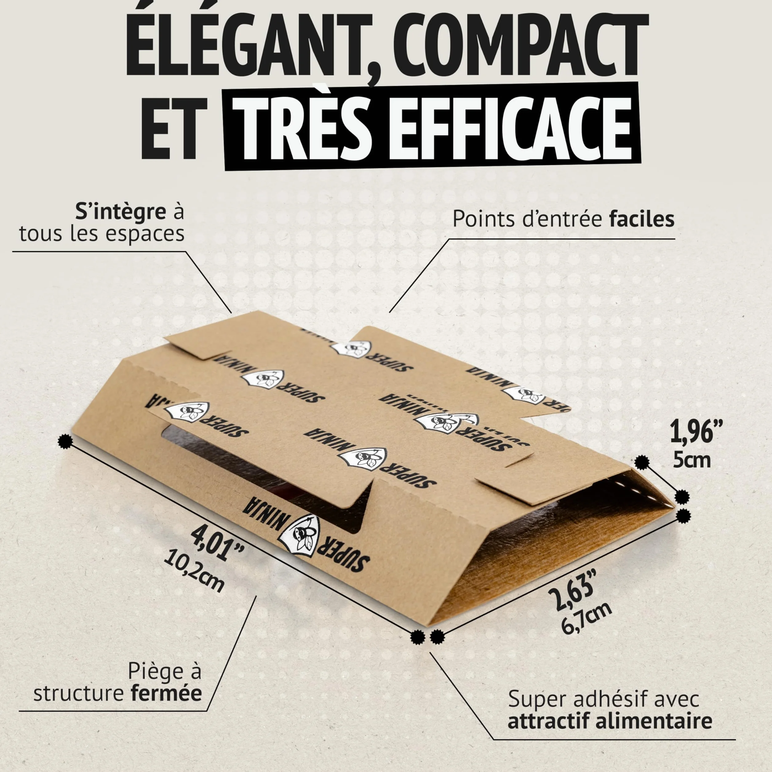 Pièges Cafards Super Ninja 12 Pièges Collants Anti Cafard Non Toxique