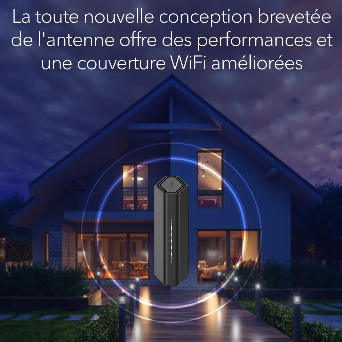 Netgear Nighthawk RS100 Routeur WiFi 7 bibande BE3600 3,6 Gbit/s 135 m2 50 périphériques Port 2,5 Gbit/s
