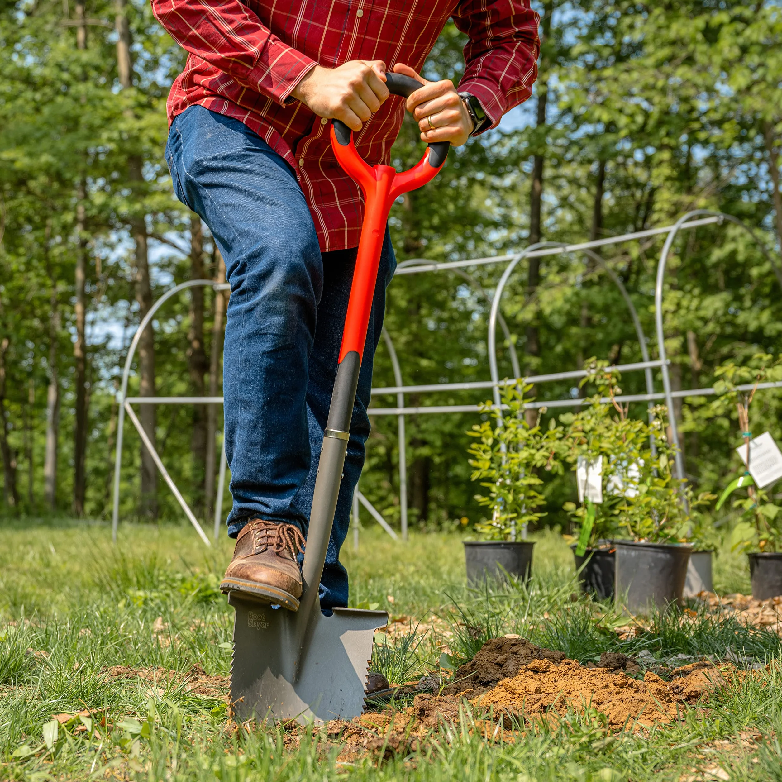 Radius Garden 22211 Root Slayer Pelle Ronde avec Coupe-Racines