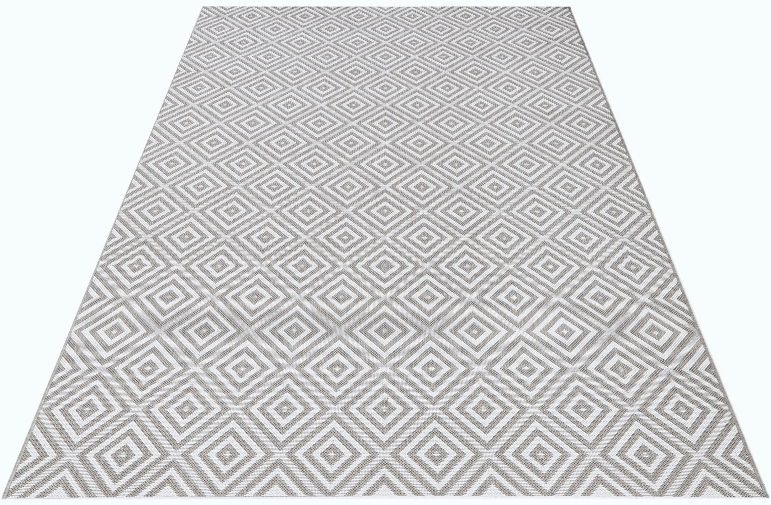 NORTHRUGS Tapis d'intérieur et d'extérieur à Carreaux, 80 x 150 cm, résistant aux intempéries, Moderne, Motif géométrique, à Carreaux, Design Allover, pour Balcon, terrasse, Jardin, Jardin d'hiver