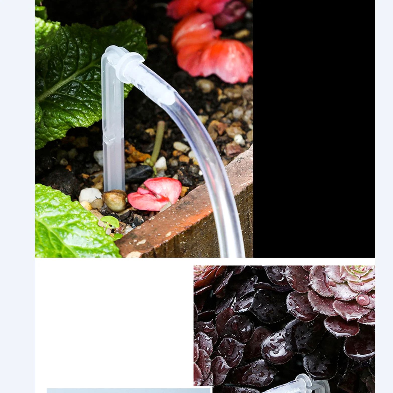 SENECESLI Kit D'irrigation Goutte à Goutte Automatique Solaire, Double Pompe à Eau Efficace pour Plantes D'intérieur, Jardin, écran LCD à énergie Solaire USB pour le Jardinage Domestique