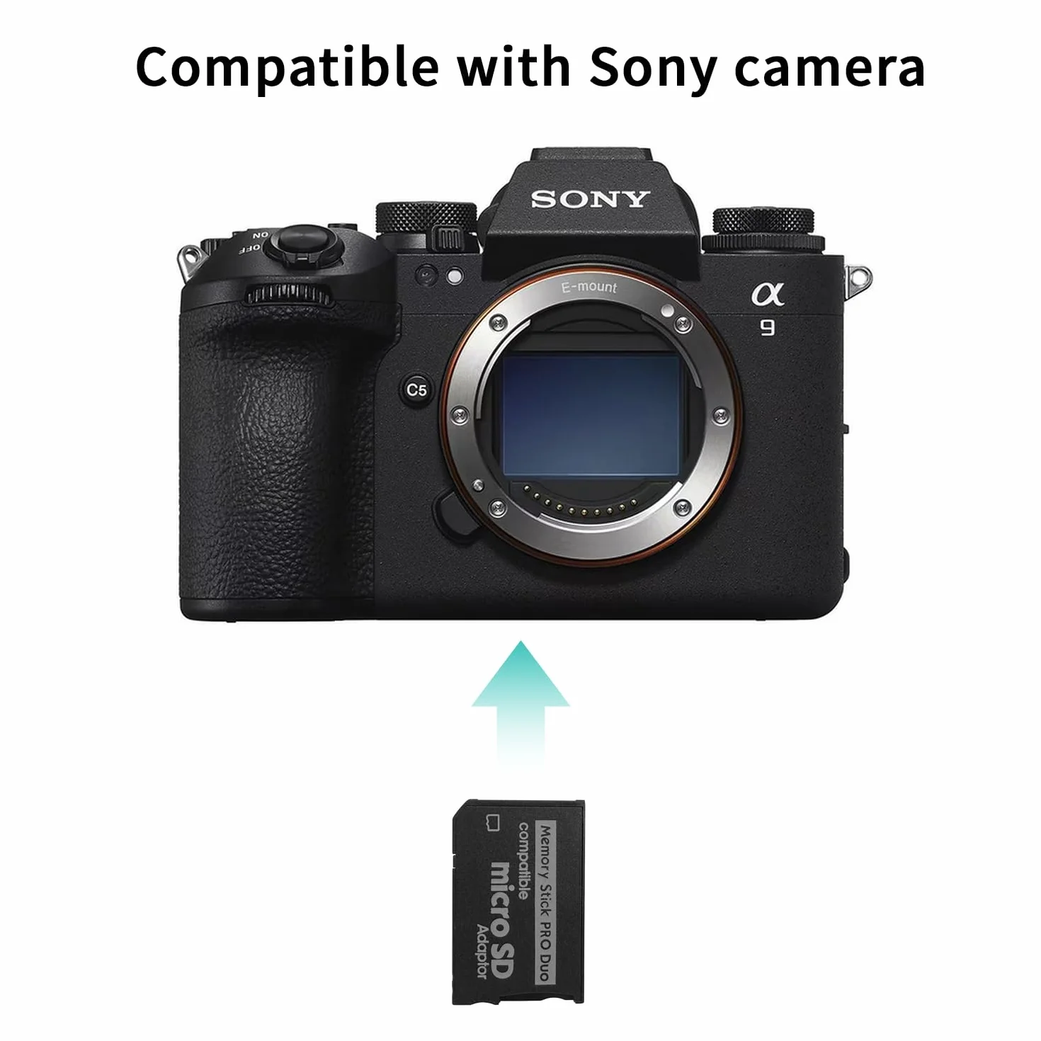 Adaptateur Micro SD vers Memory Stick Pro Duo Compatible PSP Sony Appareil Photo Handycam Jusqu'à 128 Go