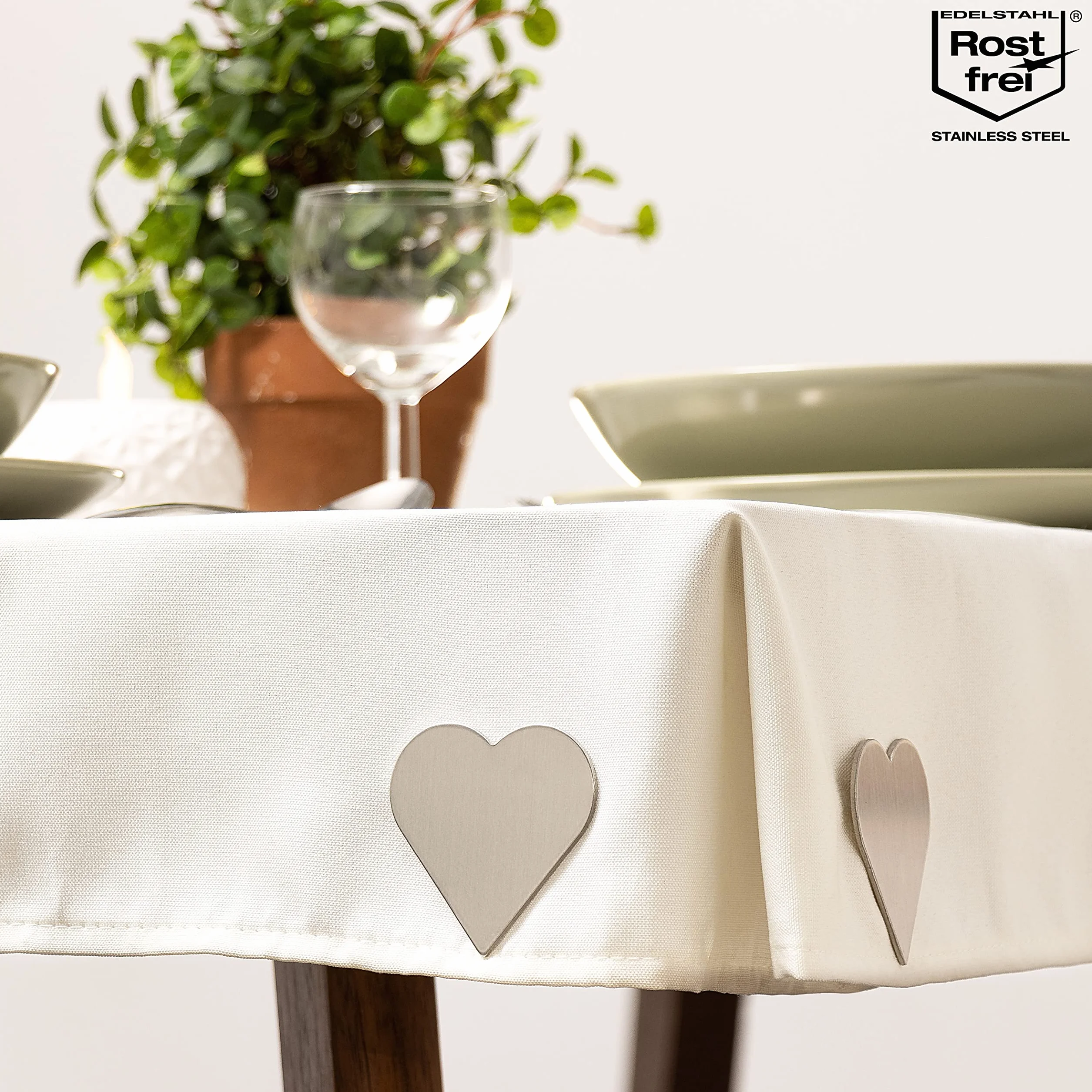 8X Poids pour Nappe, Fixations Magnétiques en Acier Inoxydable, Pinces Lourdes pour Jardin et Terrasse