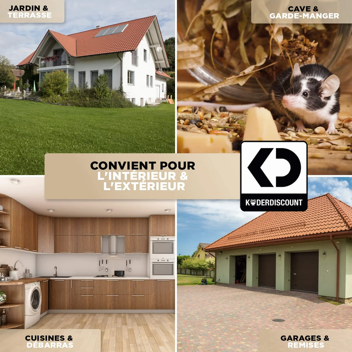 Piège à rats professionnel sans poison 3 pièces réutilisable efficace