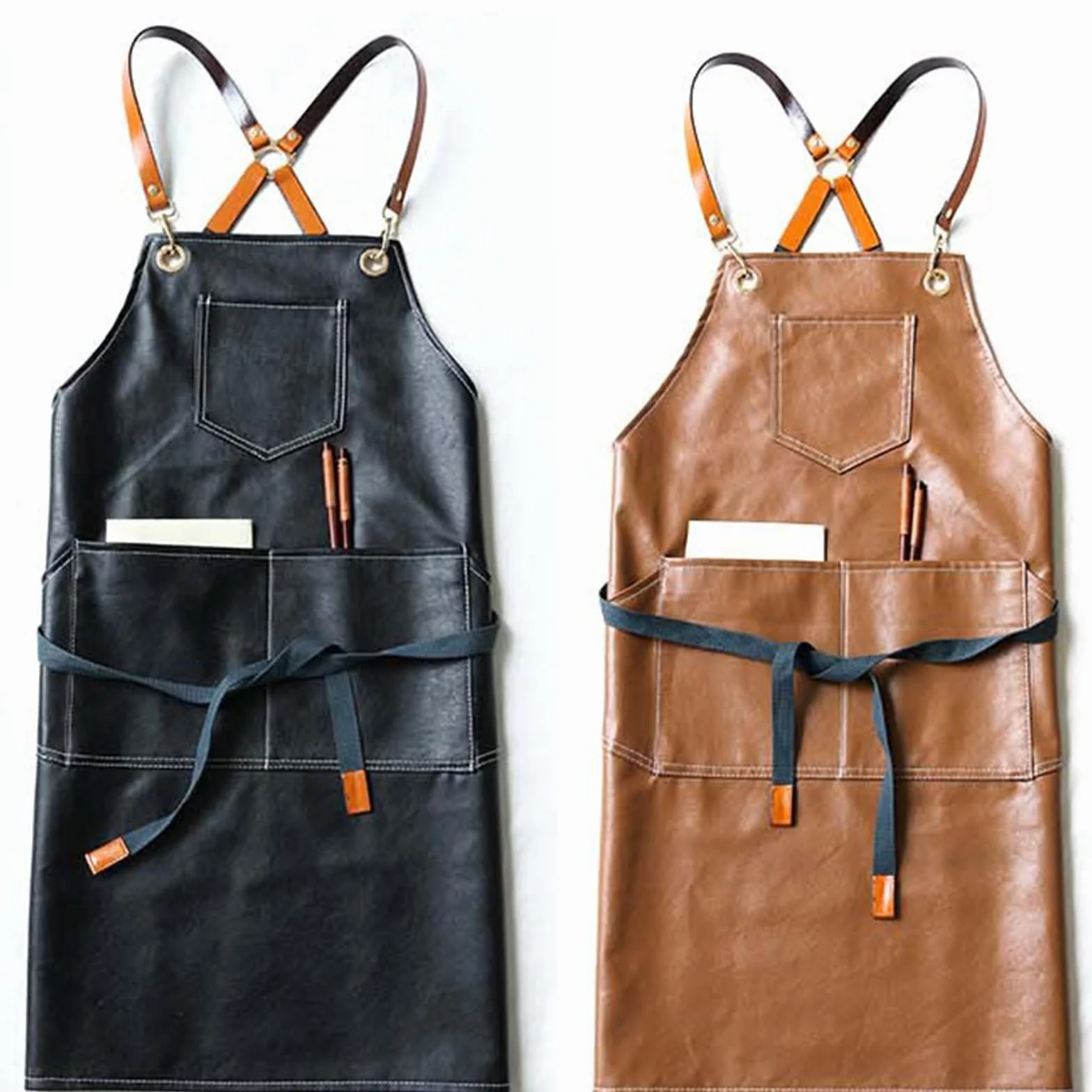 Tabliers, Tablier de chef imperméable à 2 poches for femme et homme, taille confortable, cuisine, maison