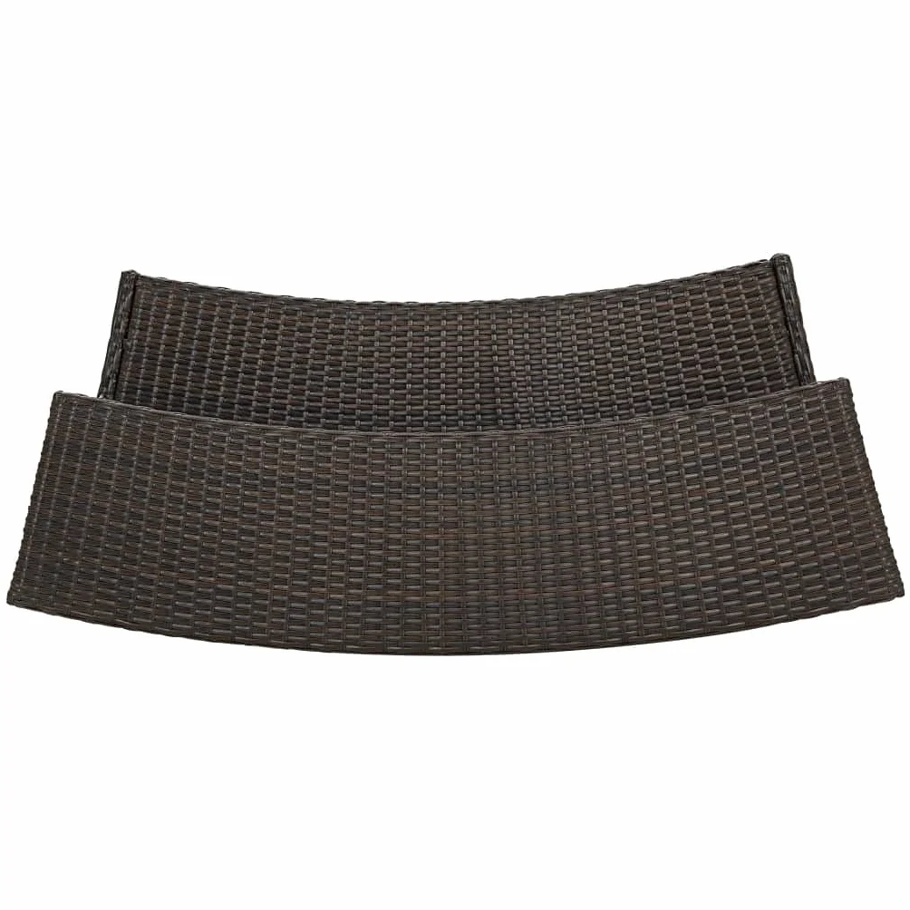 Ensemble de Bar de Jardin avec Coussins 5 pcs Marron Mobilier de Jardin Brun