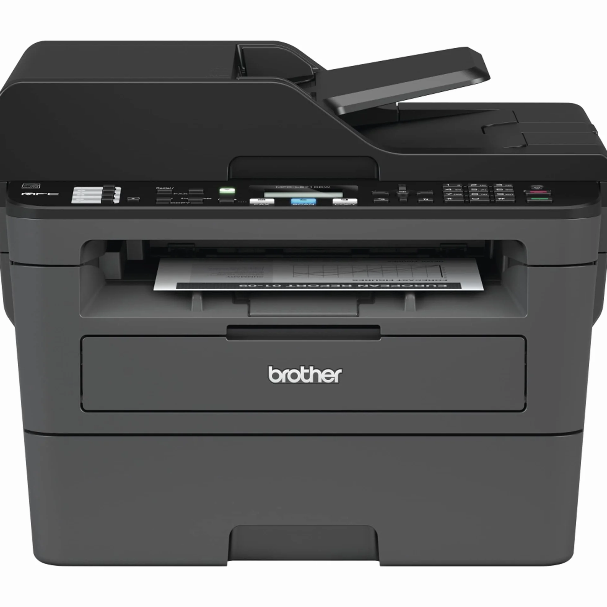 Brother Imprimante Multifonctions Monochrome 4 en 1 Noir/Gris
