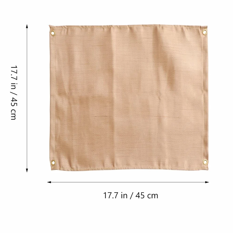 Tapis Isolant Thermique Ignifugé 2 Pièces 45x45cm en Fibre de Verre | Khaki, Usage Voiture et Cheminée, Résistance Haute Température, Lot de 2