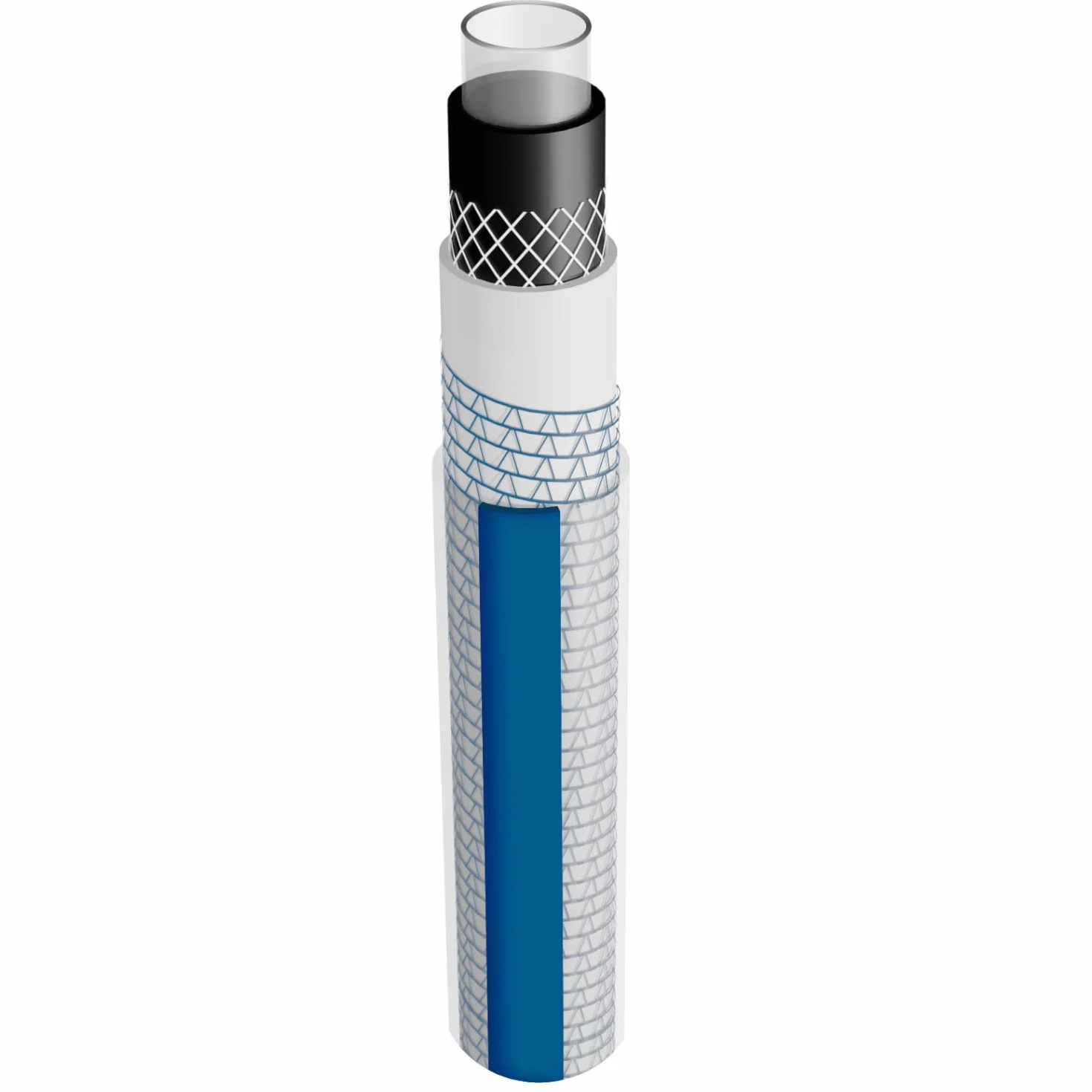 Hoppy Tuyau d'eau potable 6 couches anti-torsion Tuyau d'arrosage flexible résistant aux UV 36 bar (1/2" 30 m)