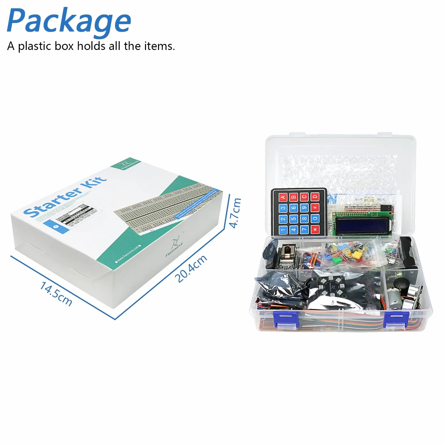 Freenove Ultimate Starter Kit for ESP32-S3, Dual-core 32-bit 240 MHz Microcontroller, Onboard Camera Wireless, 243 Items