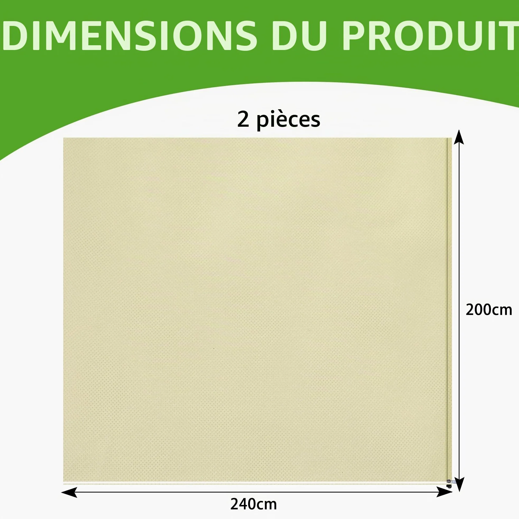 2 Pièces Housse Hivernage Palmier - 200x240cm Voile Hivernage Grande Taille - Housse Hivernale pour Plante Extérieure, Cordon de Serrage et Zipper, Résistant à la Déchirure