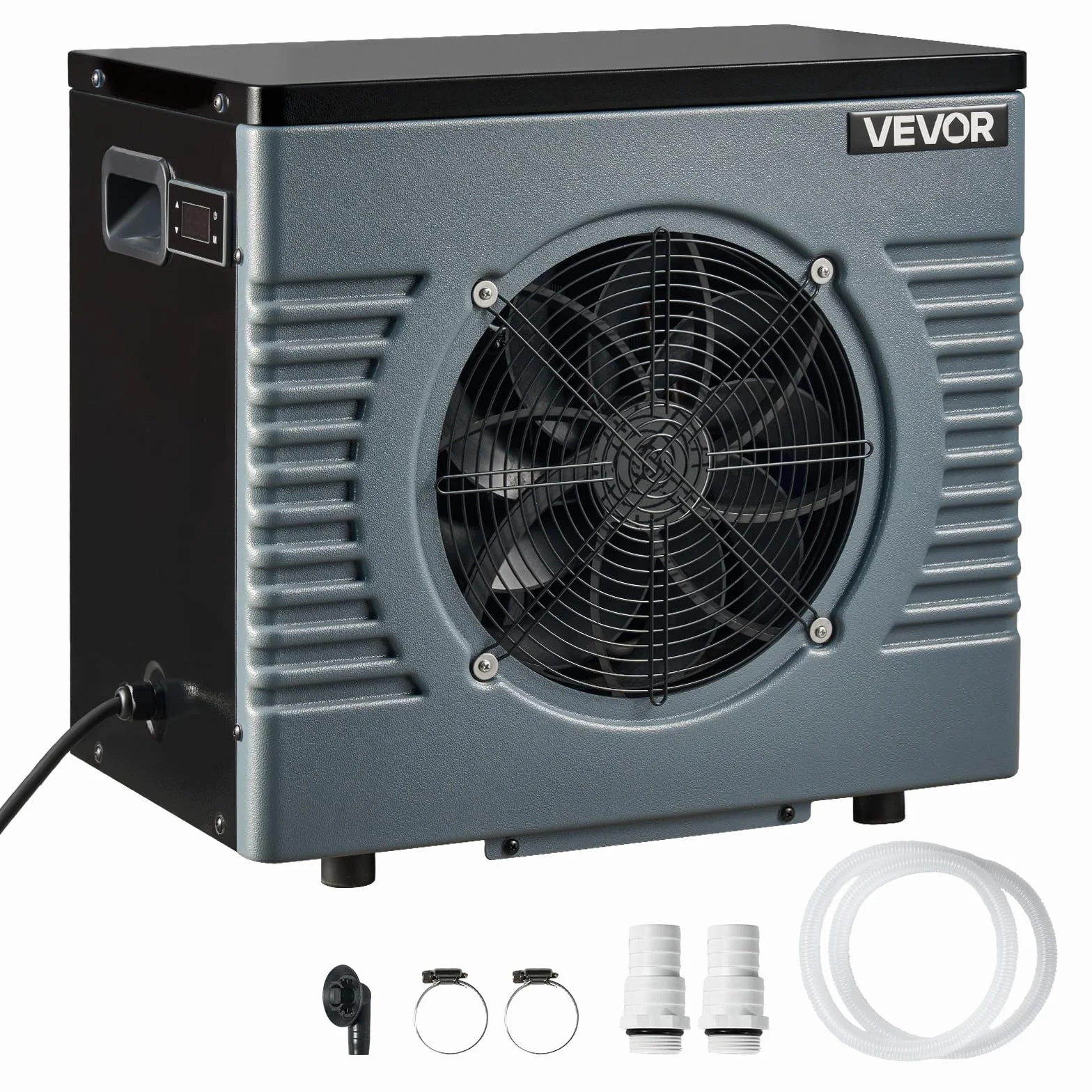 VEVOR Pompe à Chaleur pour Piscine 4,92 kW Chauffage Électrique Hors Sol 18 m³ COP 5,29 Faible Niveau Sonore GFCI