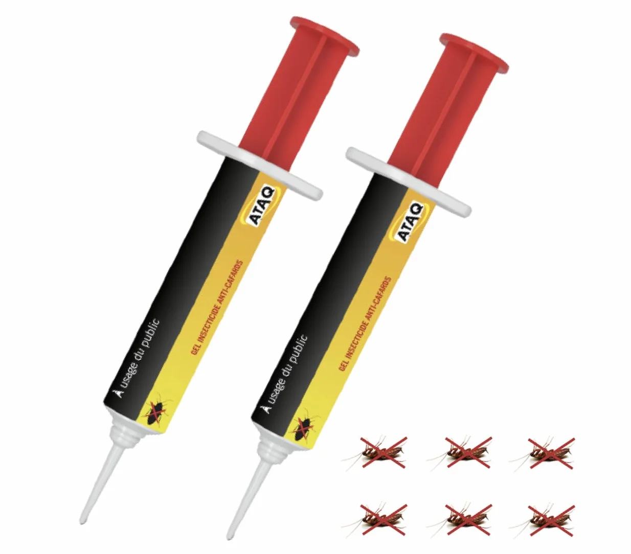 Pack de 2 Gel Appât Anti Cafards 10g Professionnelle Insecticide Élimine Rapidement