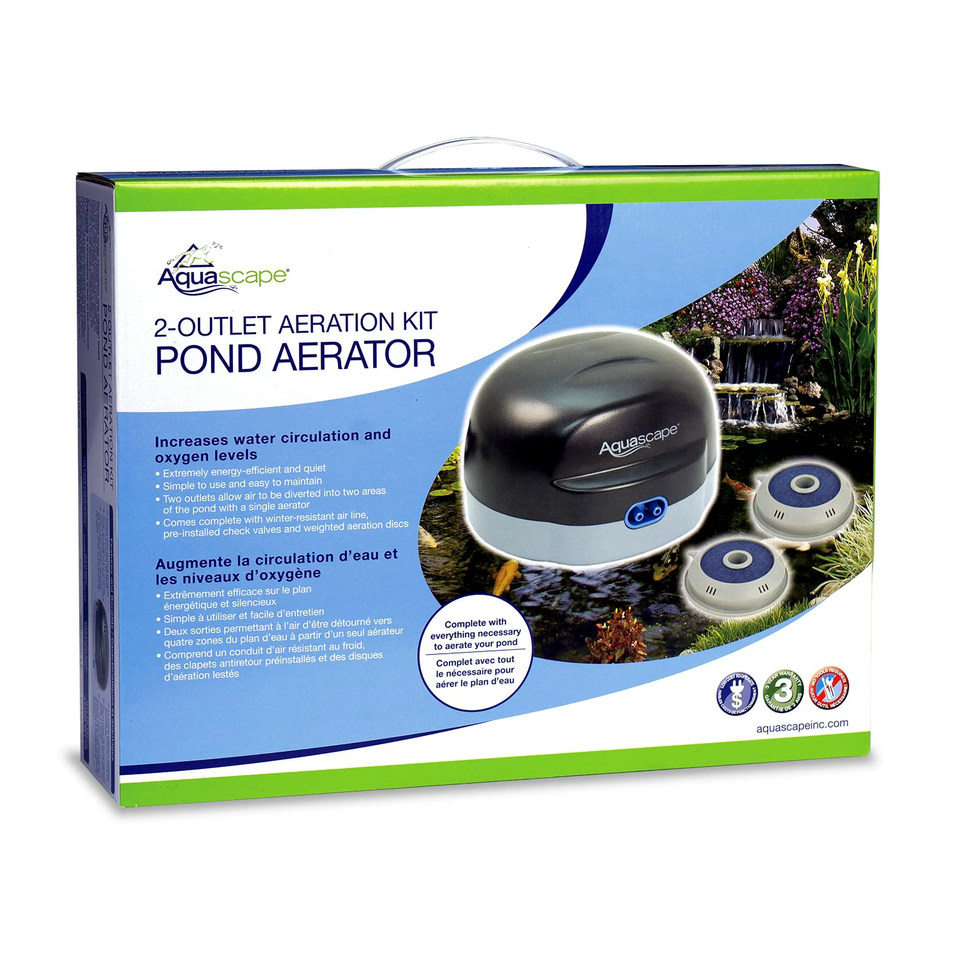 Aquascape 75000 air du Bassin 2 (kit d'aération à Double Sortie)