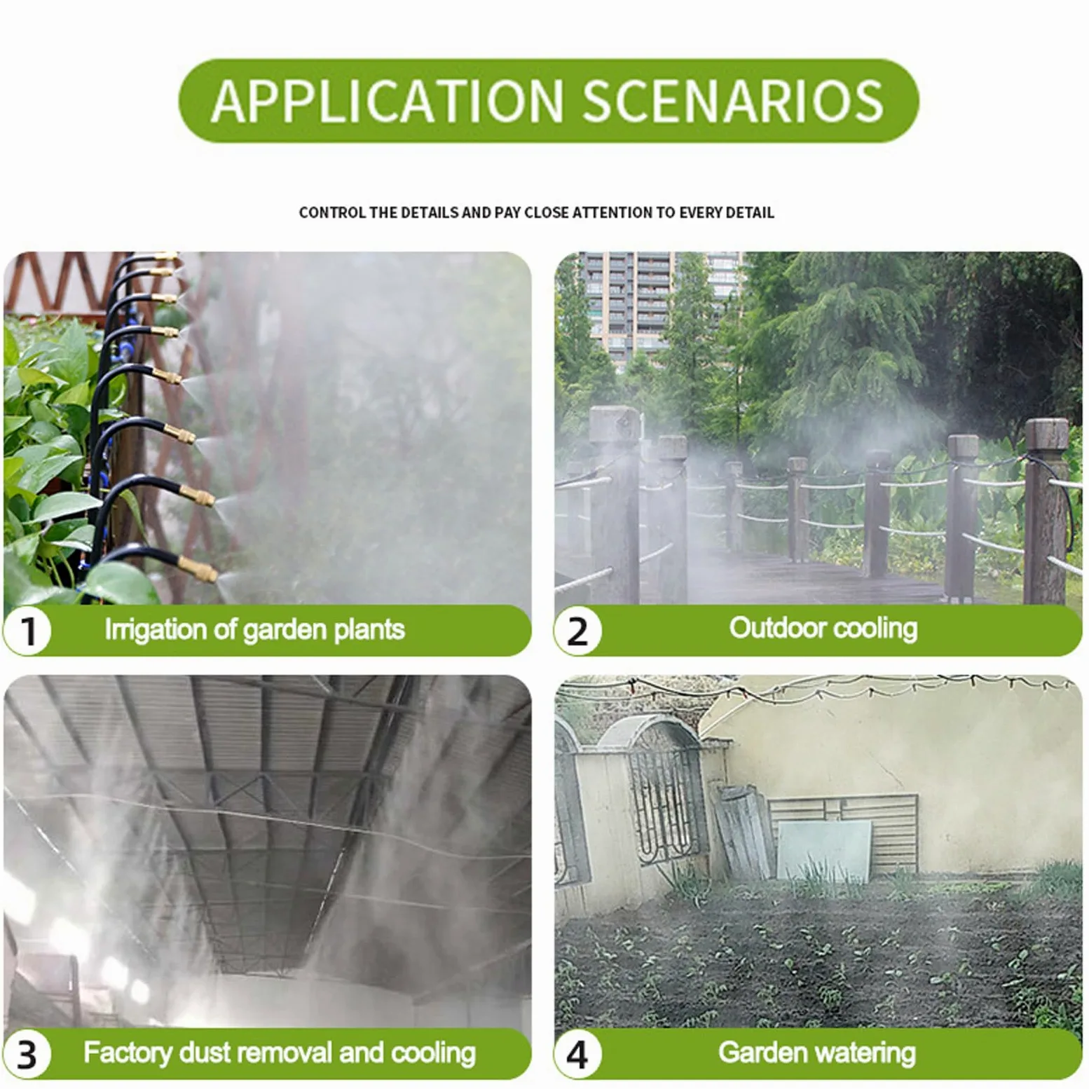 Kit d'irrigation goutte à goutte, système d'arrosage automatique de jardin, connecteur rapide et compte-gouttes à 360 degrés, buse en cuivre, système d'arrosage pour plantes de jardin, pelouse, cour
