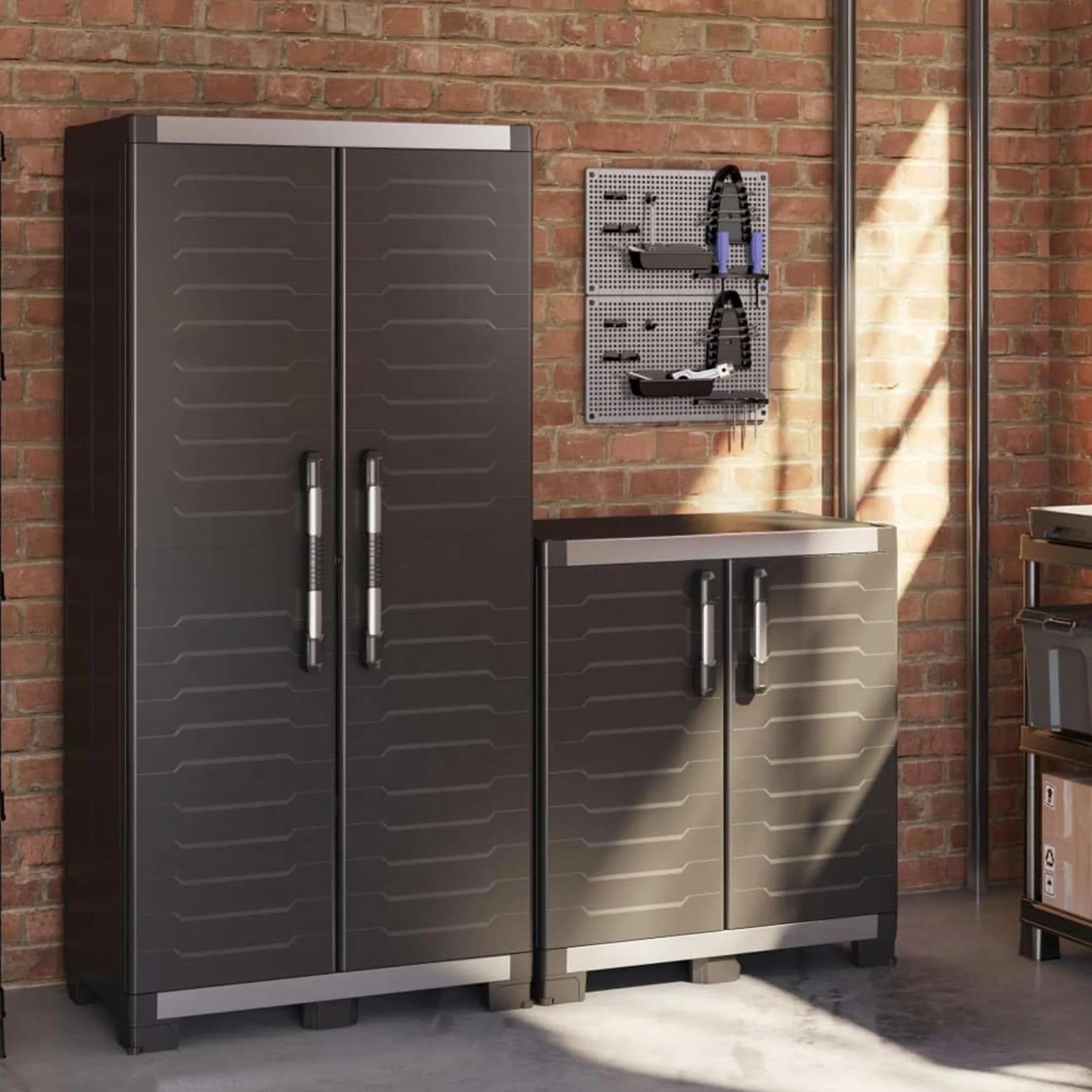 Keter Armoire Basse XL Garage Noir 89 x 54 x 99 cm Plastique
