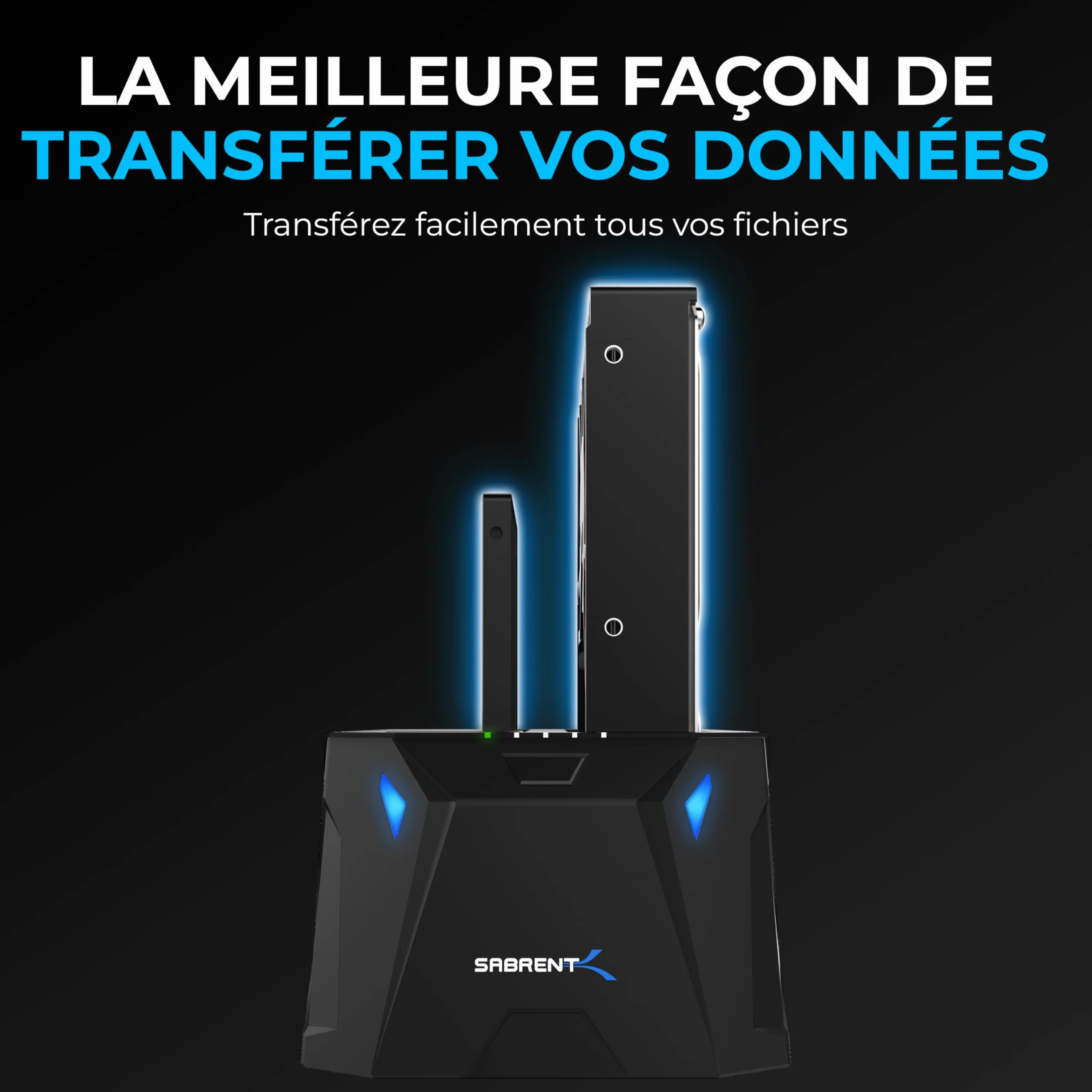 SABRENT Boîtier Disque Dur 3.5 2 Baies SATA USB 3.0 Adaptateur SSD/HDD Clonage Hors Ligne UASP