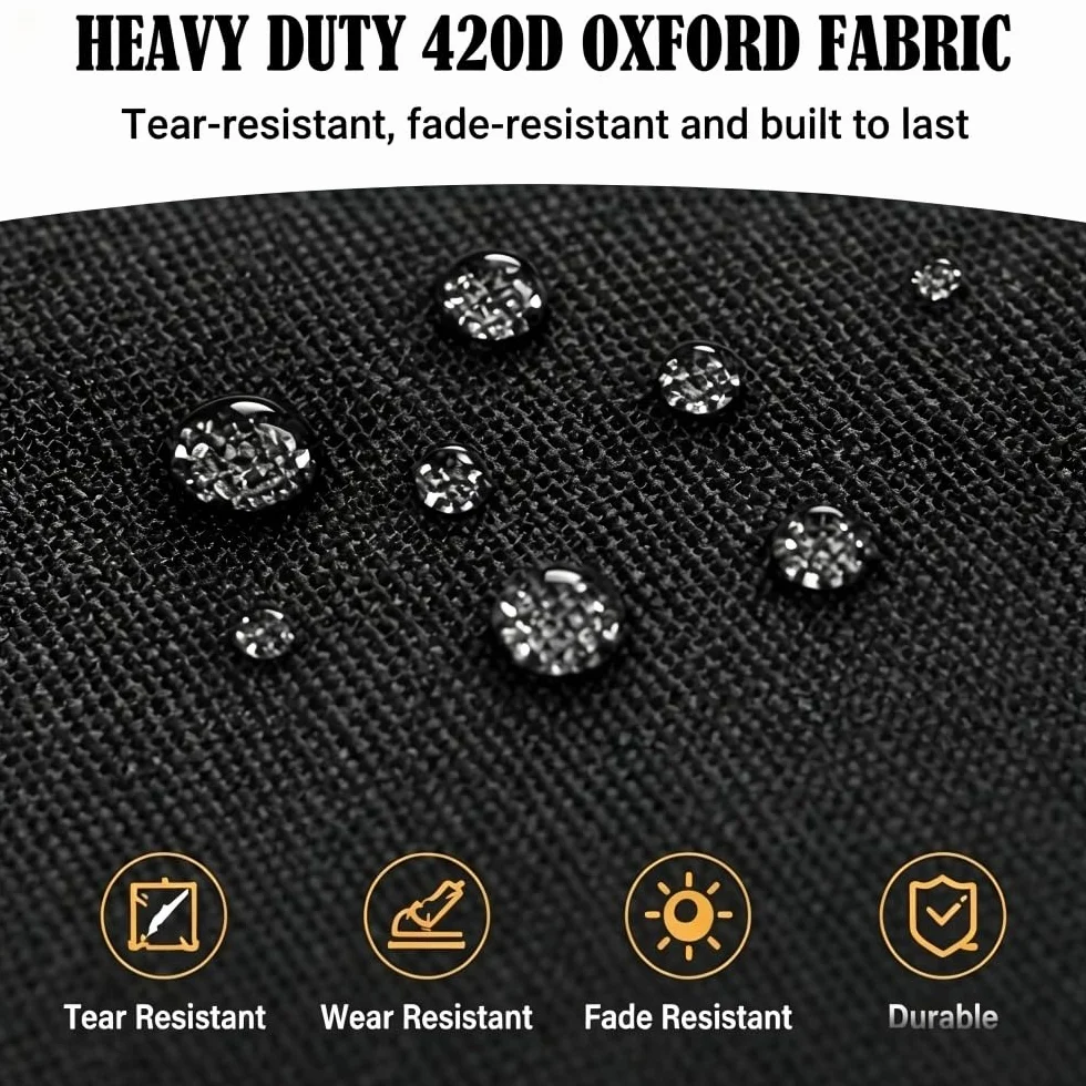 Housse De Protection pour Plaque De Feu 100 Cm Oxford Anti-UV Etanche 420D Barbecue Exterieur Noir