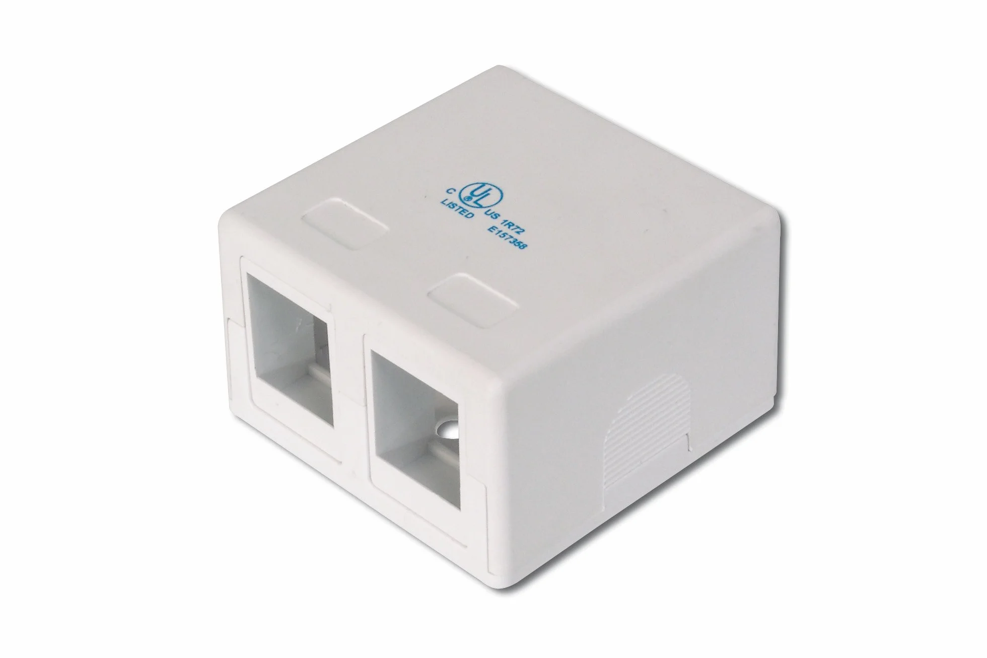 DIGITUS Boîtier de raccordement 2 ports Keystone Blanc Modulaire