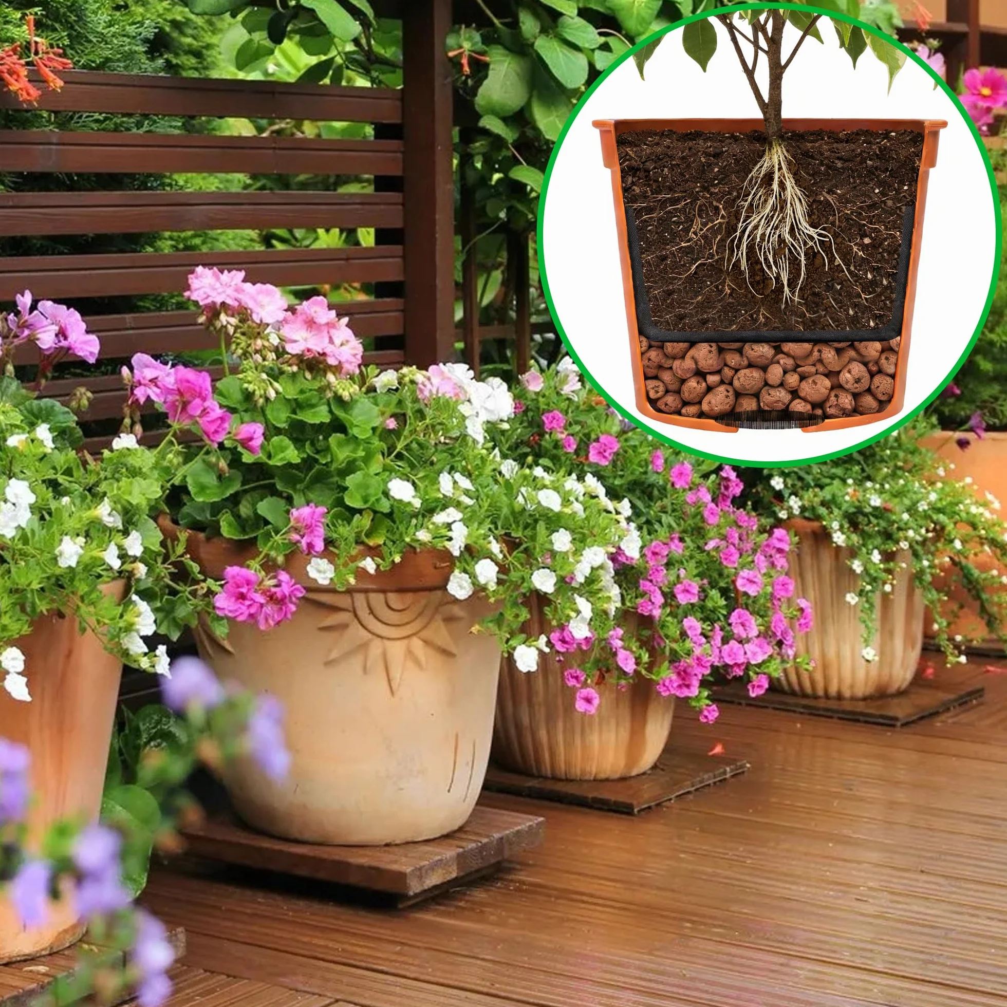 GIONAR Non-tissé filtrant 2 m x 1 m 50 g/m² Anti-mauvaises herbes pour pots de fleurs
