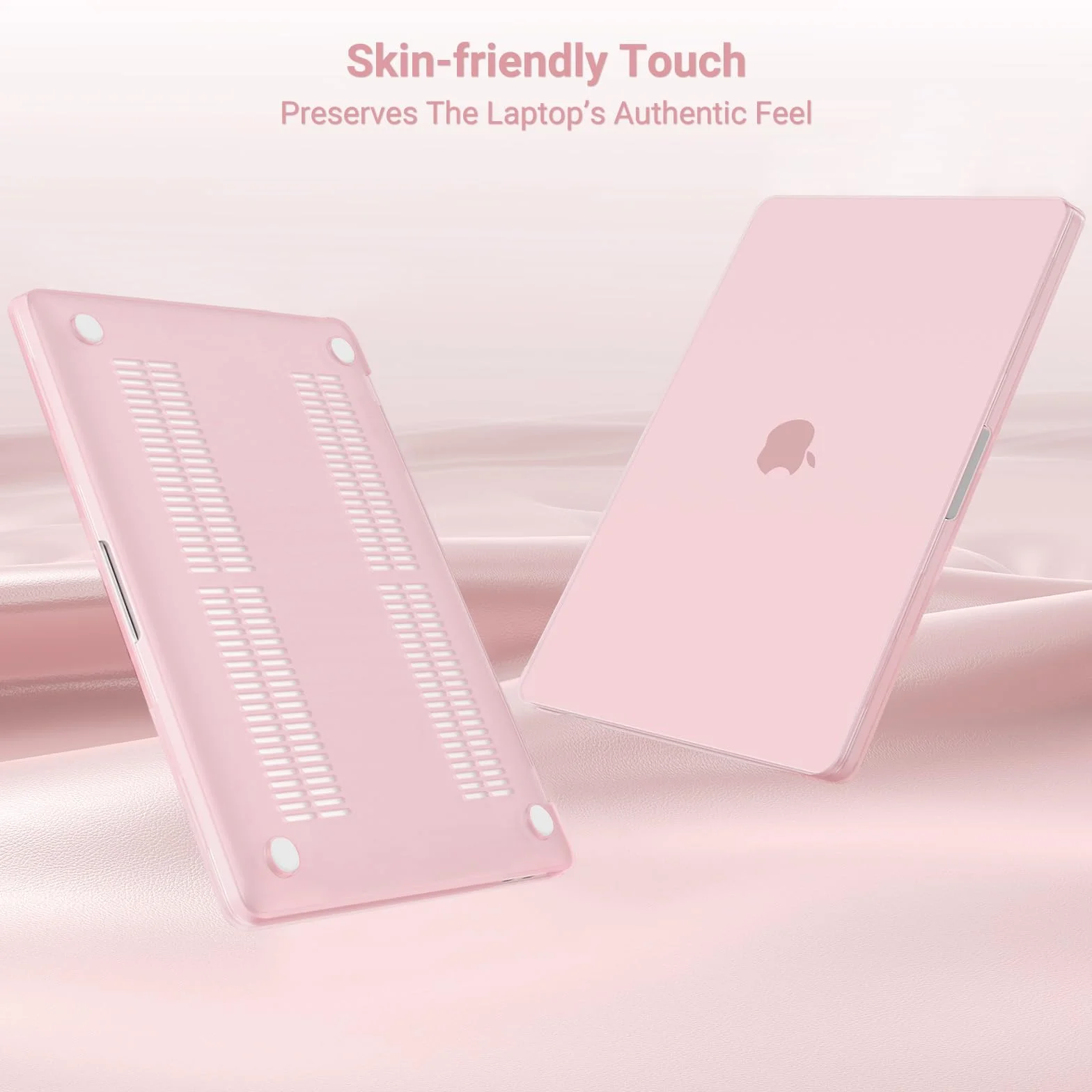 MOSISO Coque MacBook Air 13 Pouces M1 A2337 A2179 A1932 Rigide Housse Clavier Film Écran Sac Rangement Quartz Rose