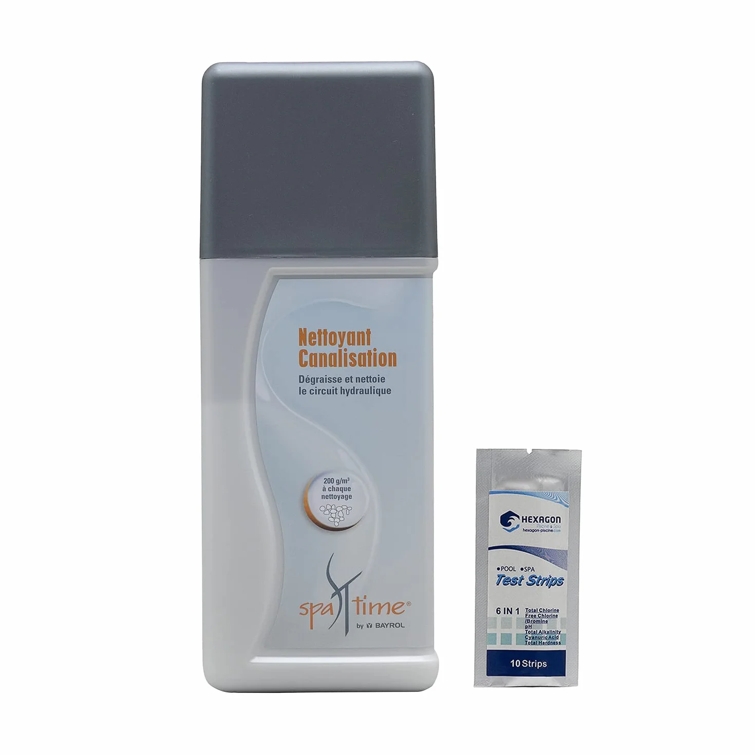 BAYROL SpaTime NETTOYANT CANALISATIONS Granulés 1kg Dégraisse Nettoie Circuit Hydraulique Spa + 10 Tests HPS 6 en 1