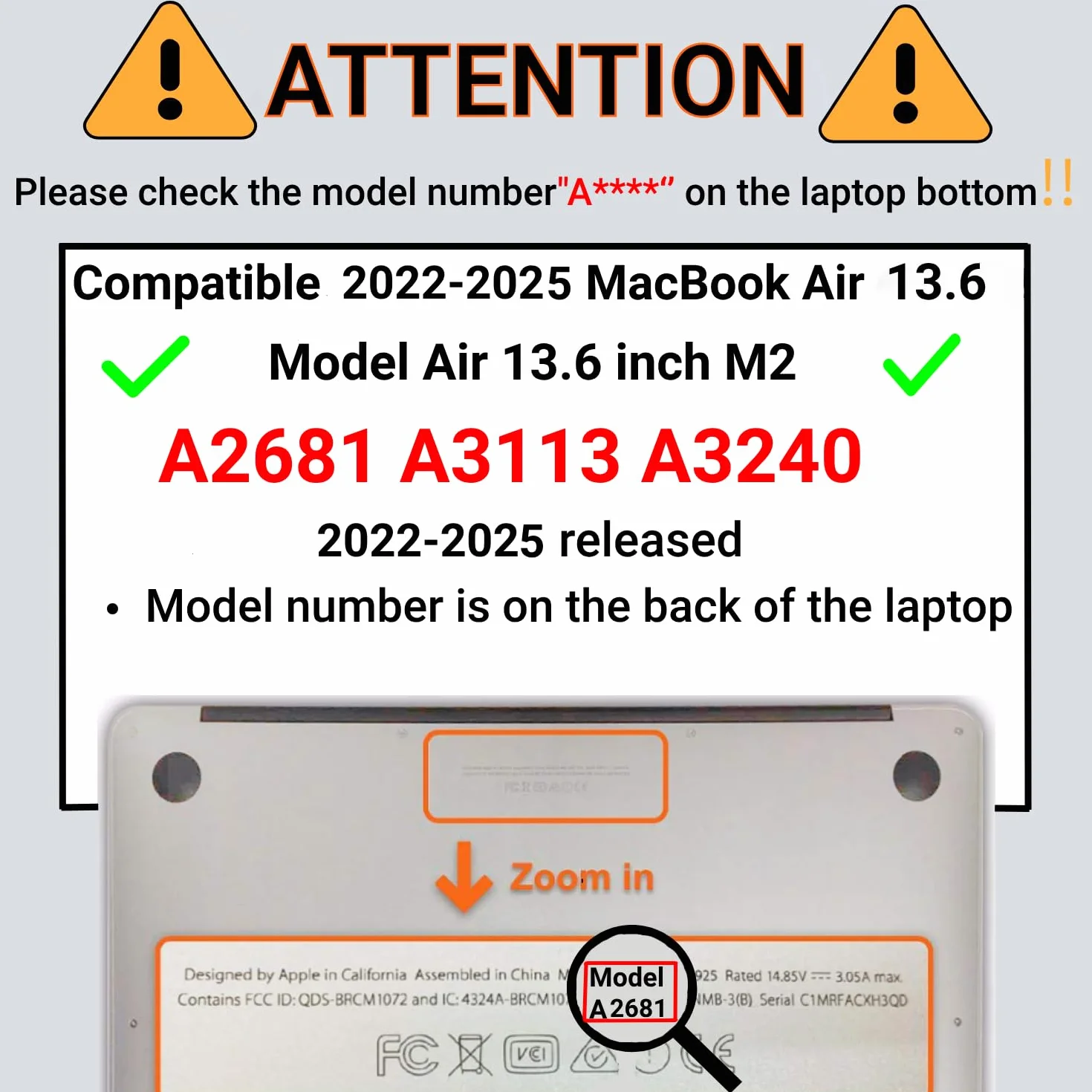 Coque MacBook Air 13,6 Pouces 2025-2022 Modèle A3240 A3113 A2681 avec Liquid Écran Retina, Étui Rigide & Sac & Couverture de Clavier, Fleur d'amandier