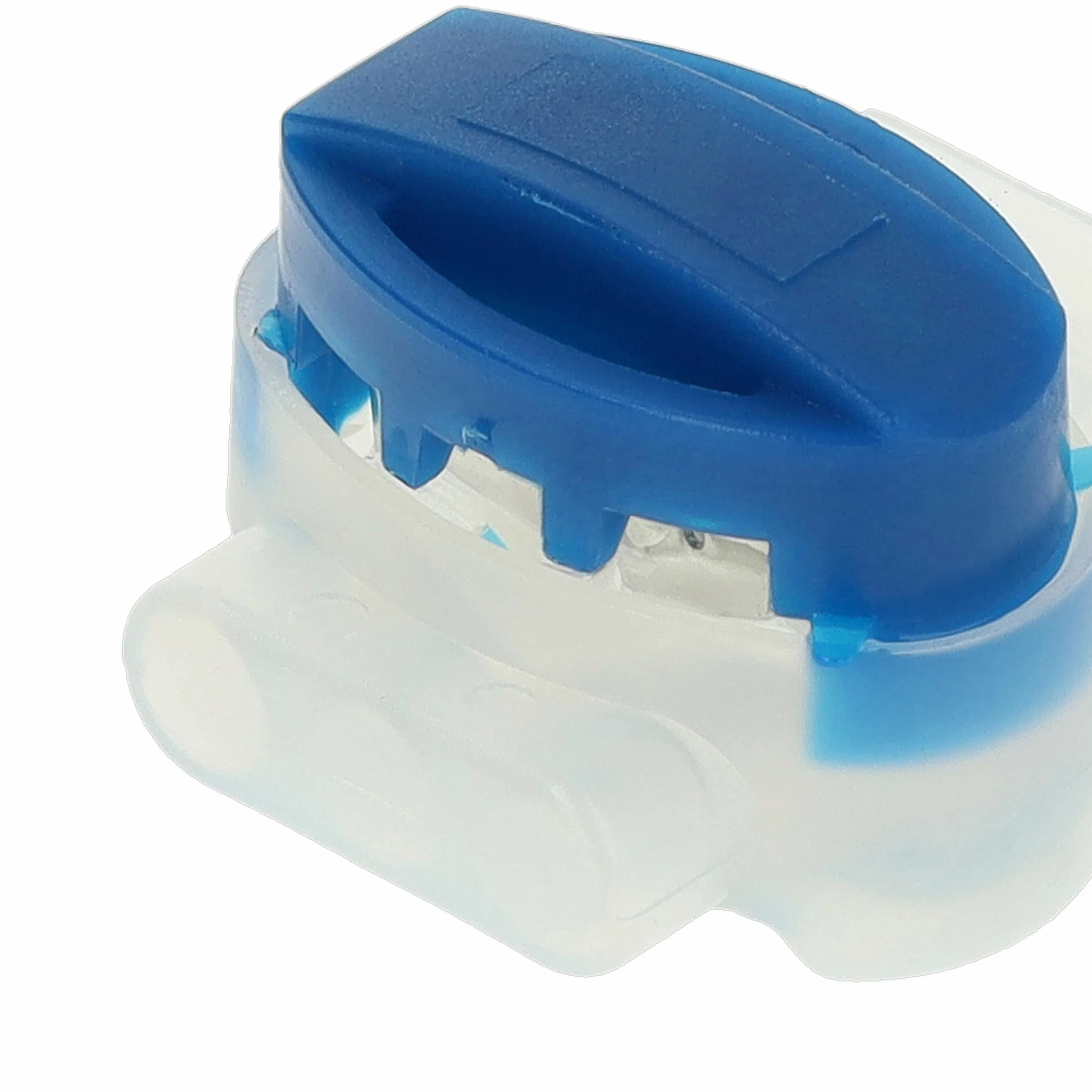 vhbw 20x connecteurs pour câble périphérique compatible avec Bosch Indego 1200 Connect robots de pelouse - Serre-câbles, étanches transparent/bleu